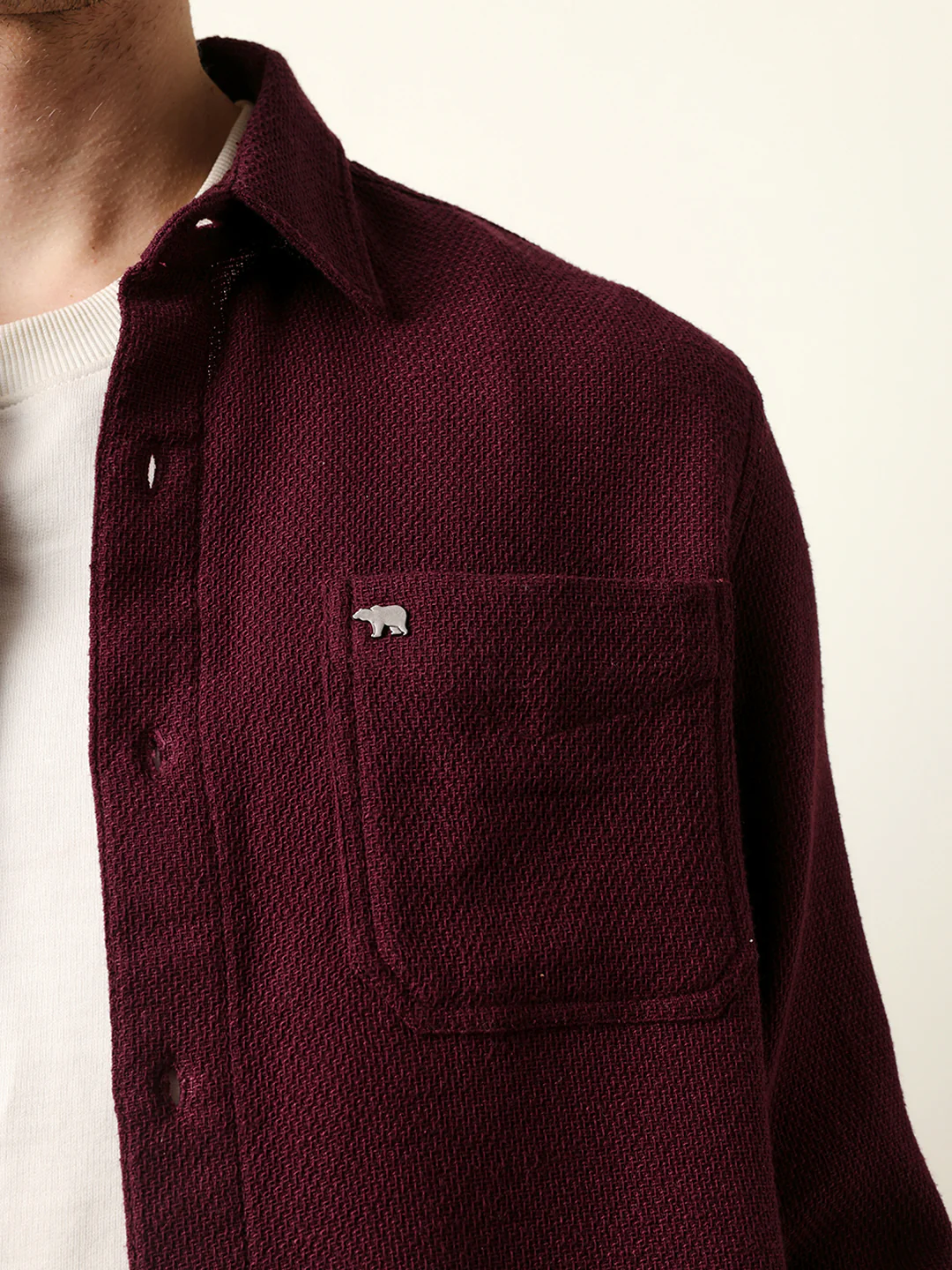 Men Solid Casual Full-Sleeve Shirt - Image 6