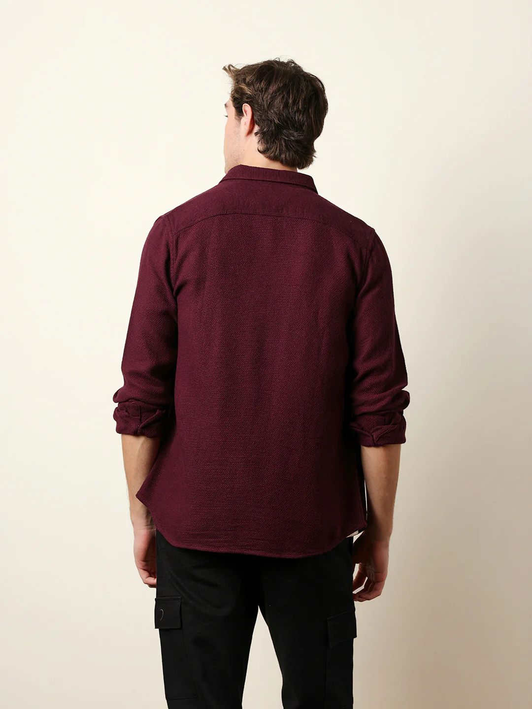Men Solid Casual Full-Sleeve Shirt - Image 7