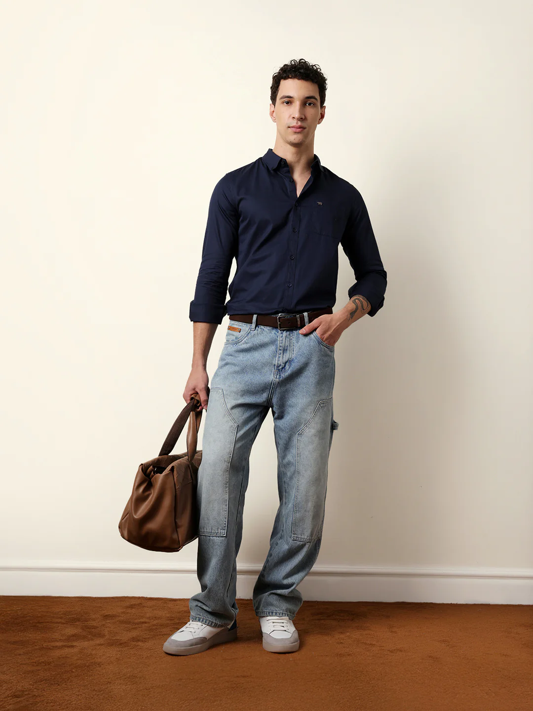 Men Solid Casual Full-Sleeve Shirt - Image 2