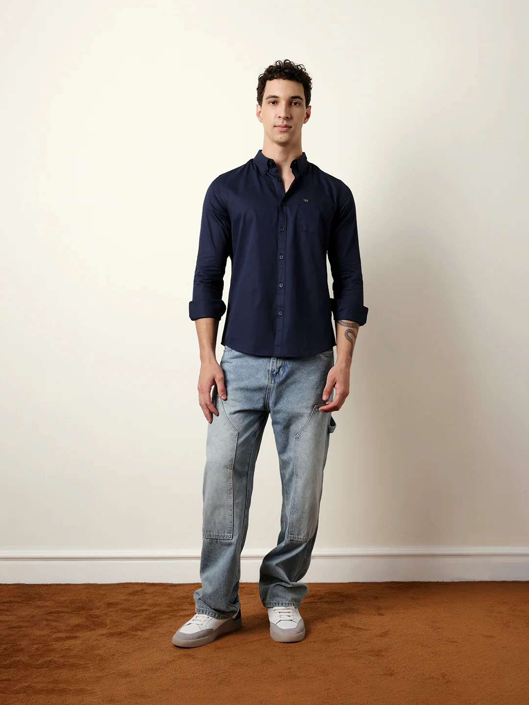 Men Solid Casual Full-Sleeve Shirt - Image 8