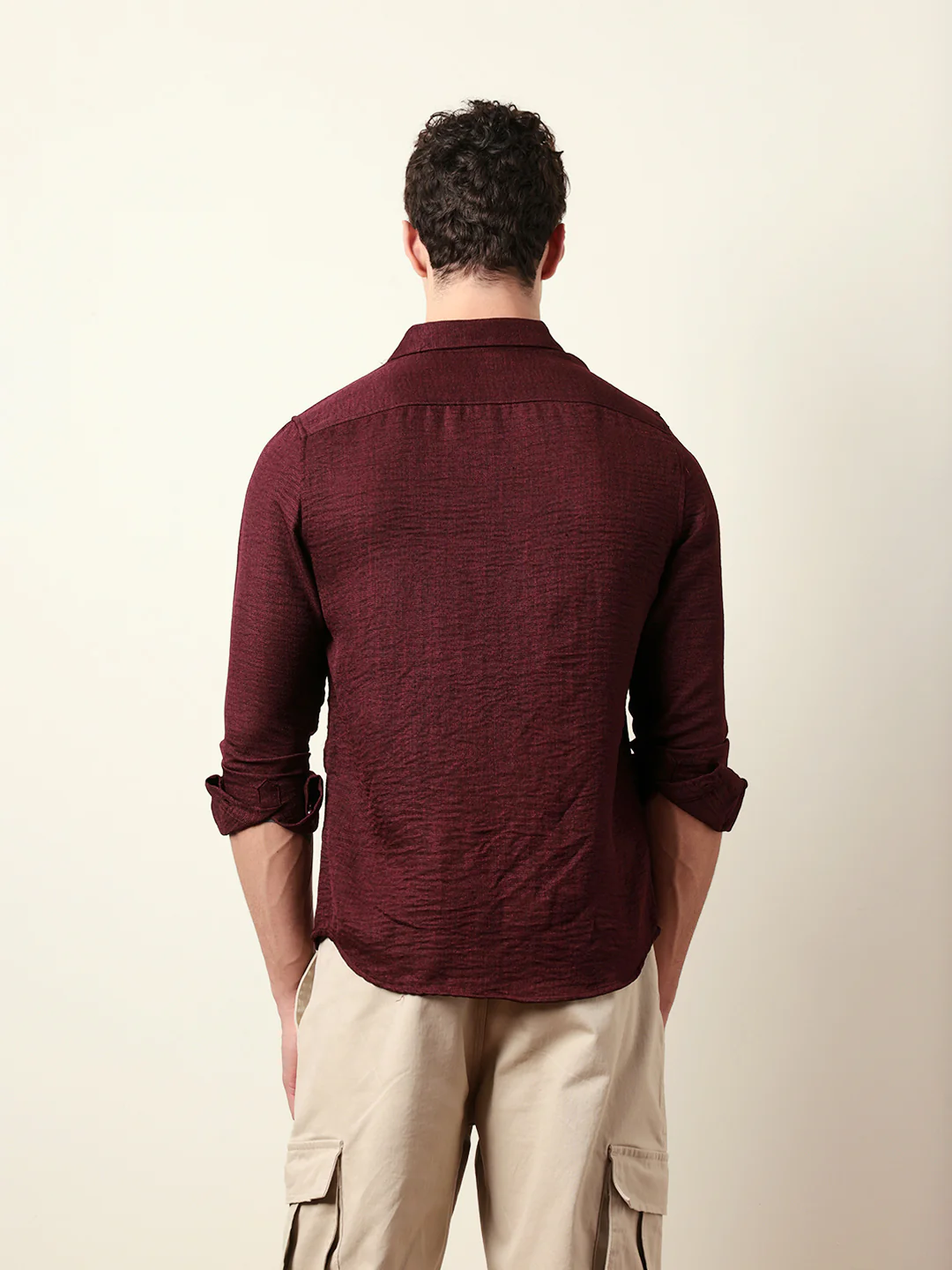 Men Solid Casual Full-Sleeve Shirt - Image 7