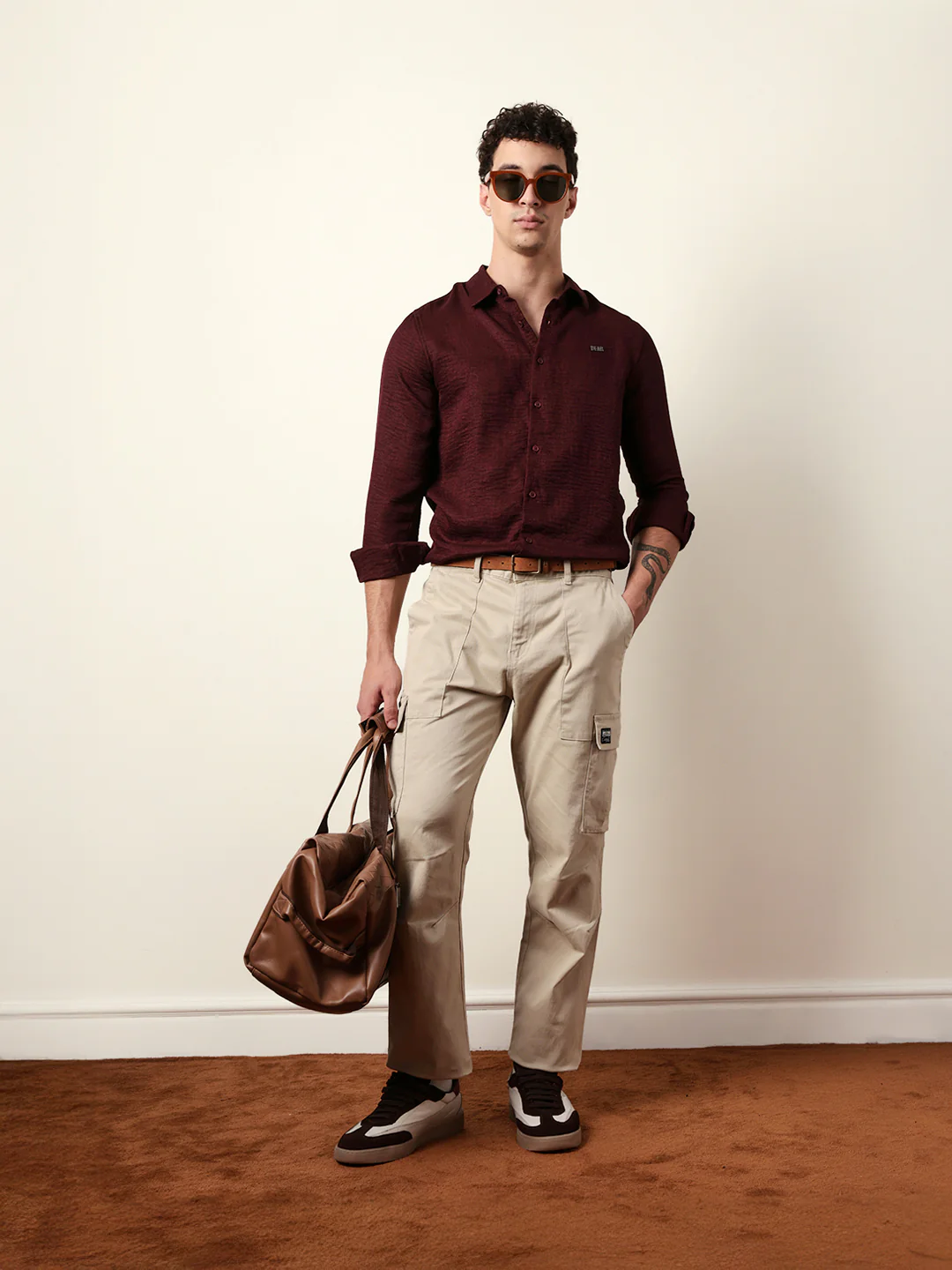 Men Solid Casual Full-Sleeve Shirt - Image 8