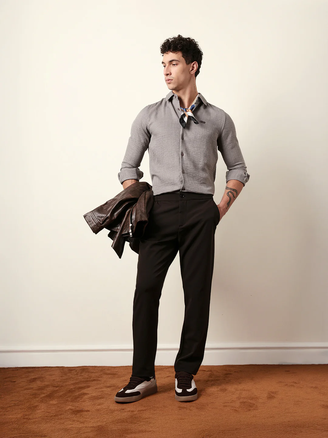 Men Solid Casual Full-Sleeve Shirt - Image 2