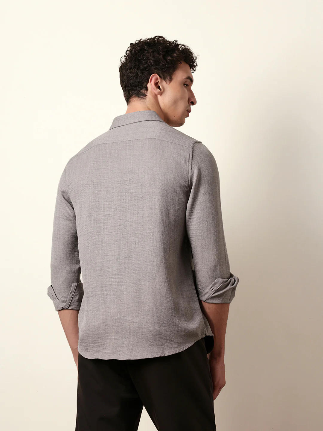 Men Solid Casual Full-Sleeve Shirt - Image 7