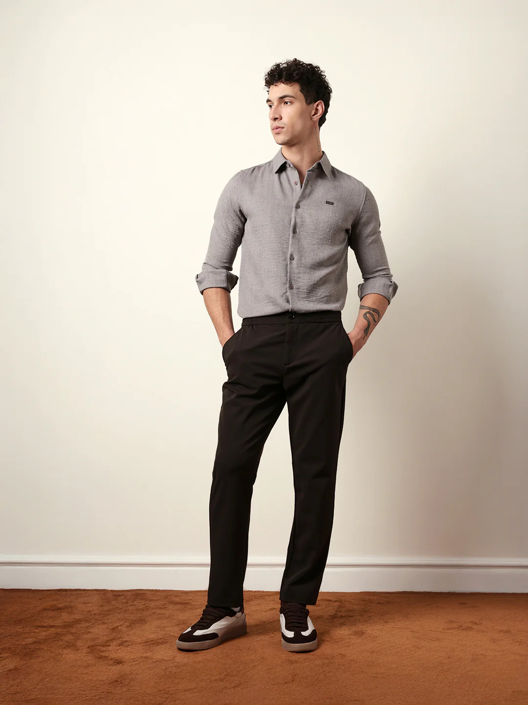 Men Solid Casual Full-Sleeve Shirt - Image 8