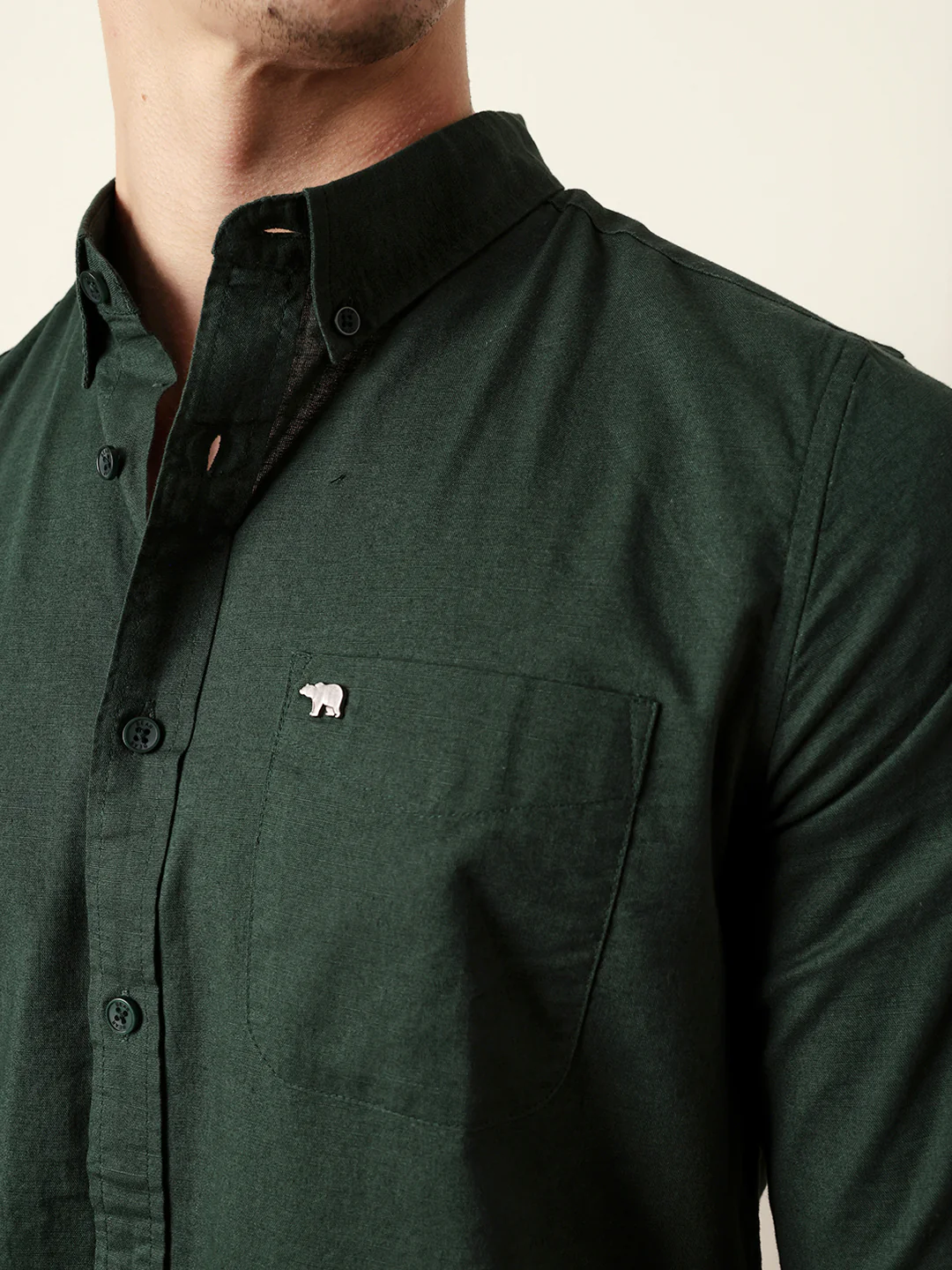 Men Solid Casual Full-Sleeve Shirt - Image 6