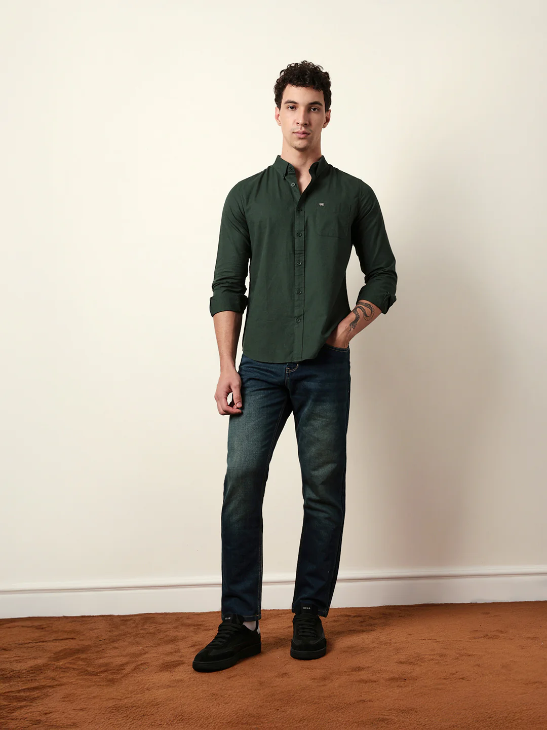 Men Solid Casual Full-Sleeve Shirt - Image 8