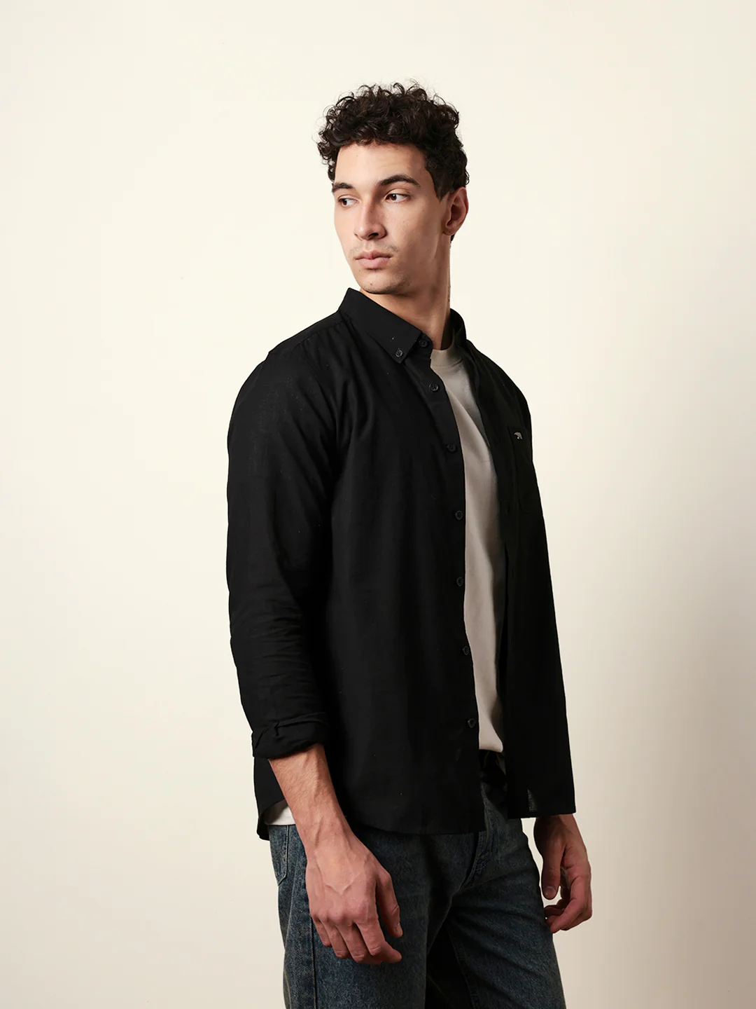Men Solid Casual Full-Sleeve Shirt - Image 5