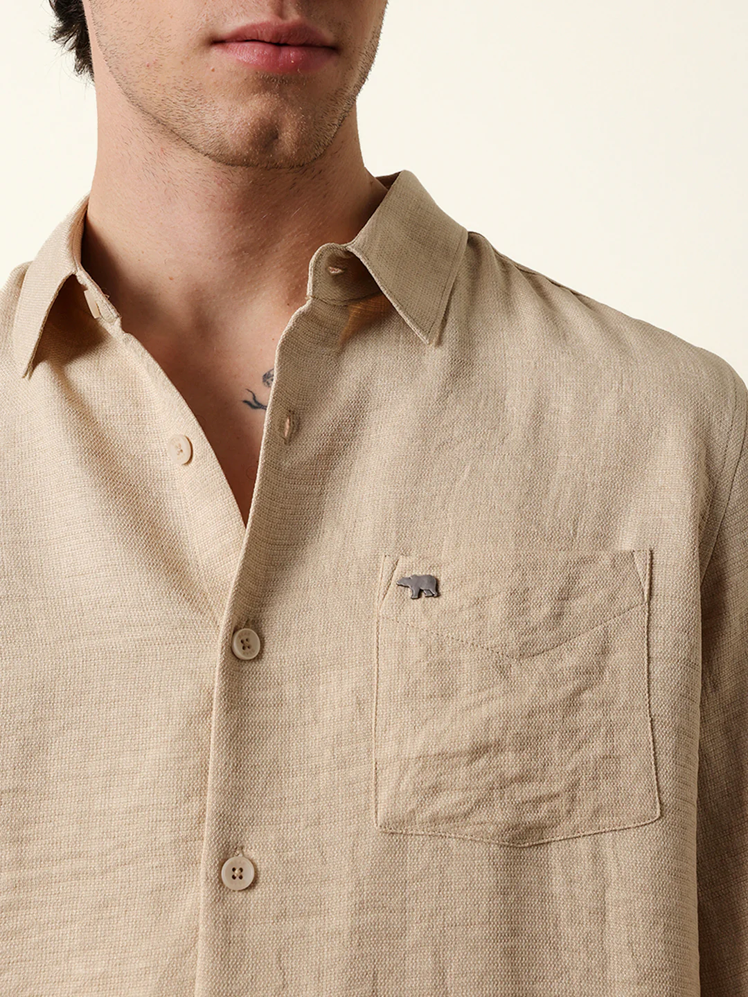 Men Solid Casual Full-Sleeve Shirt - Image 5