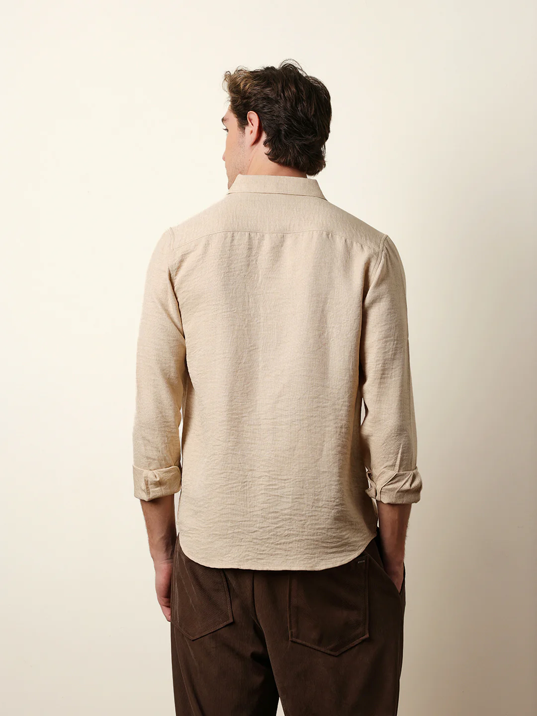 Men Solid Casual Full-Sleeve Shirt - Image 6