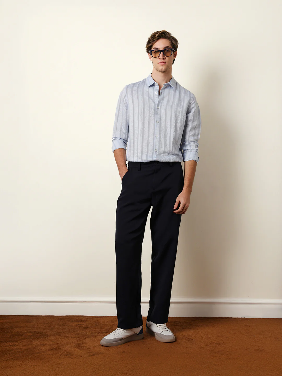 Men Solid Casual Full-Sleeve Shirt - Image 2