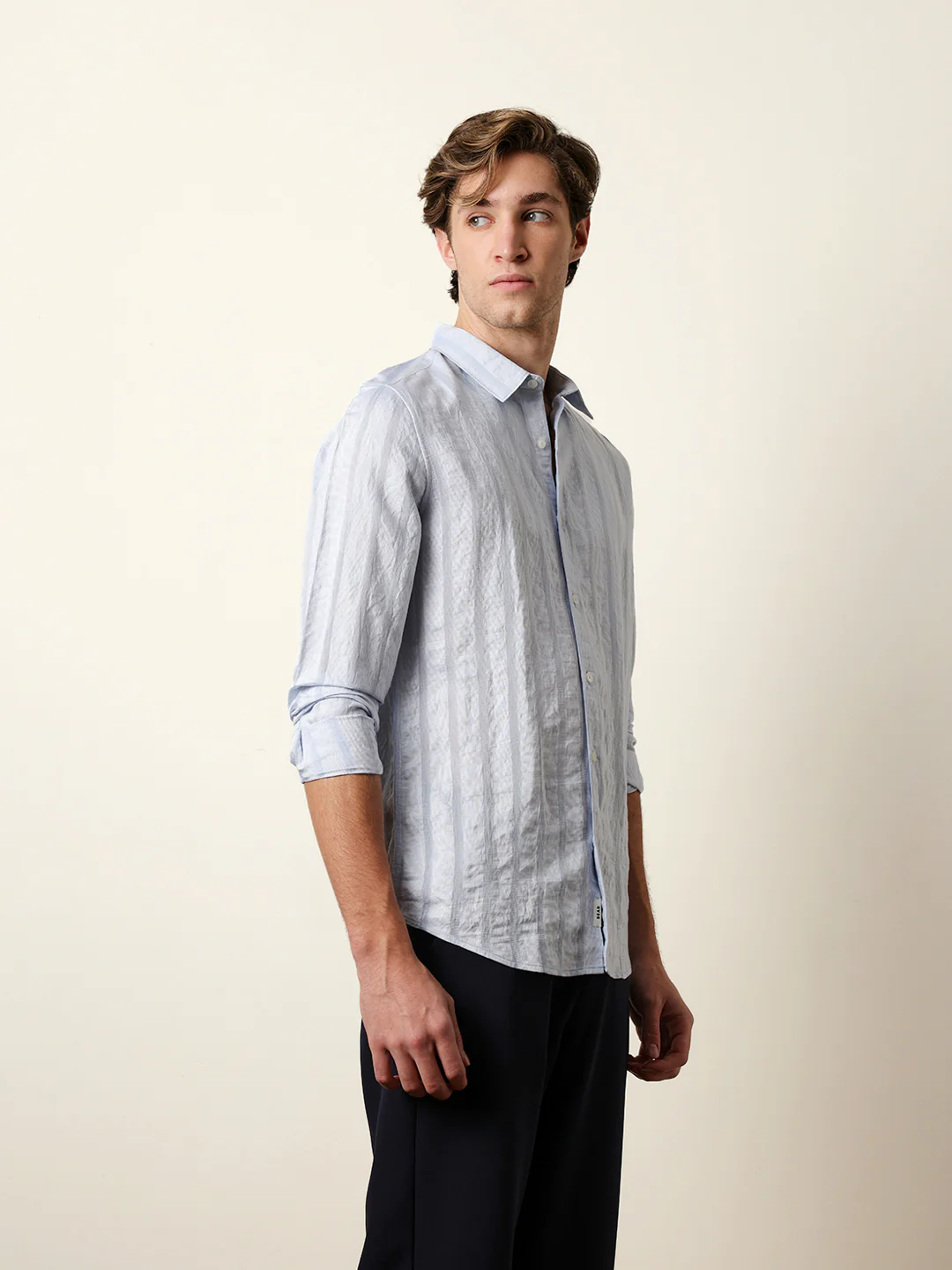 Men Solid Casual Full-Sleeve Shirt - Image 5