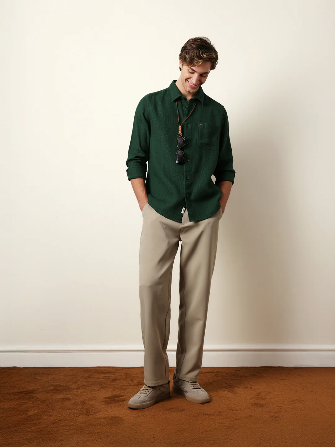 Men Solid Casual Full-Sleeve Shirt - Image 2