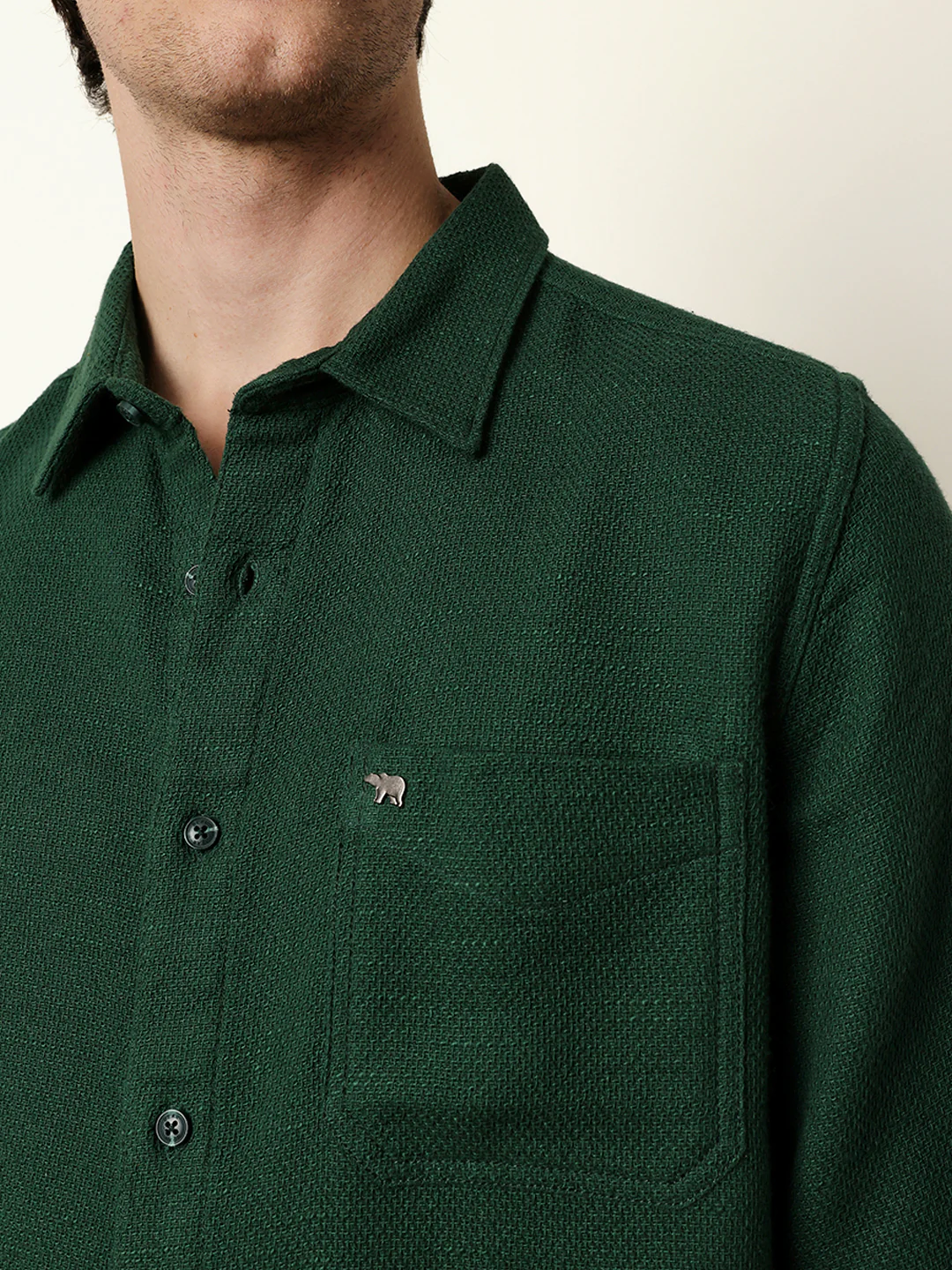 Men Solid Casual Full-Sleeve Shirt - Image 6