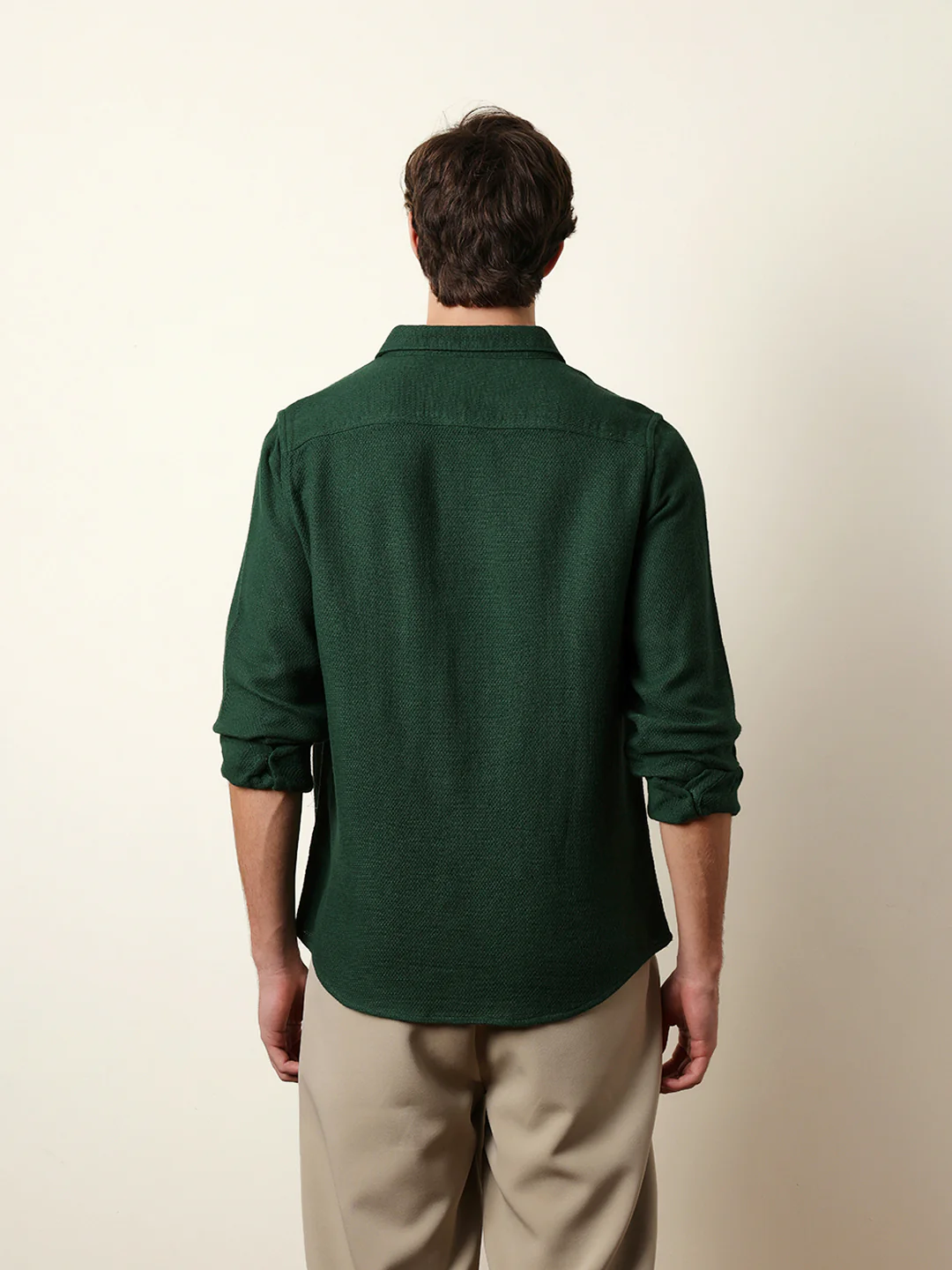 Men Solid Casual Full-Sleeve Shirt - Image 7