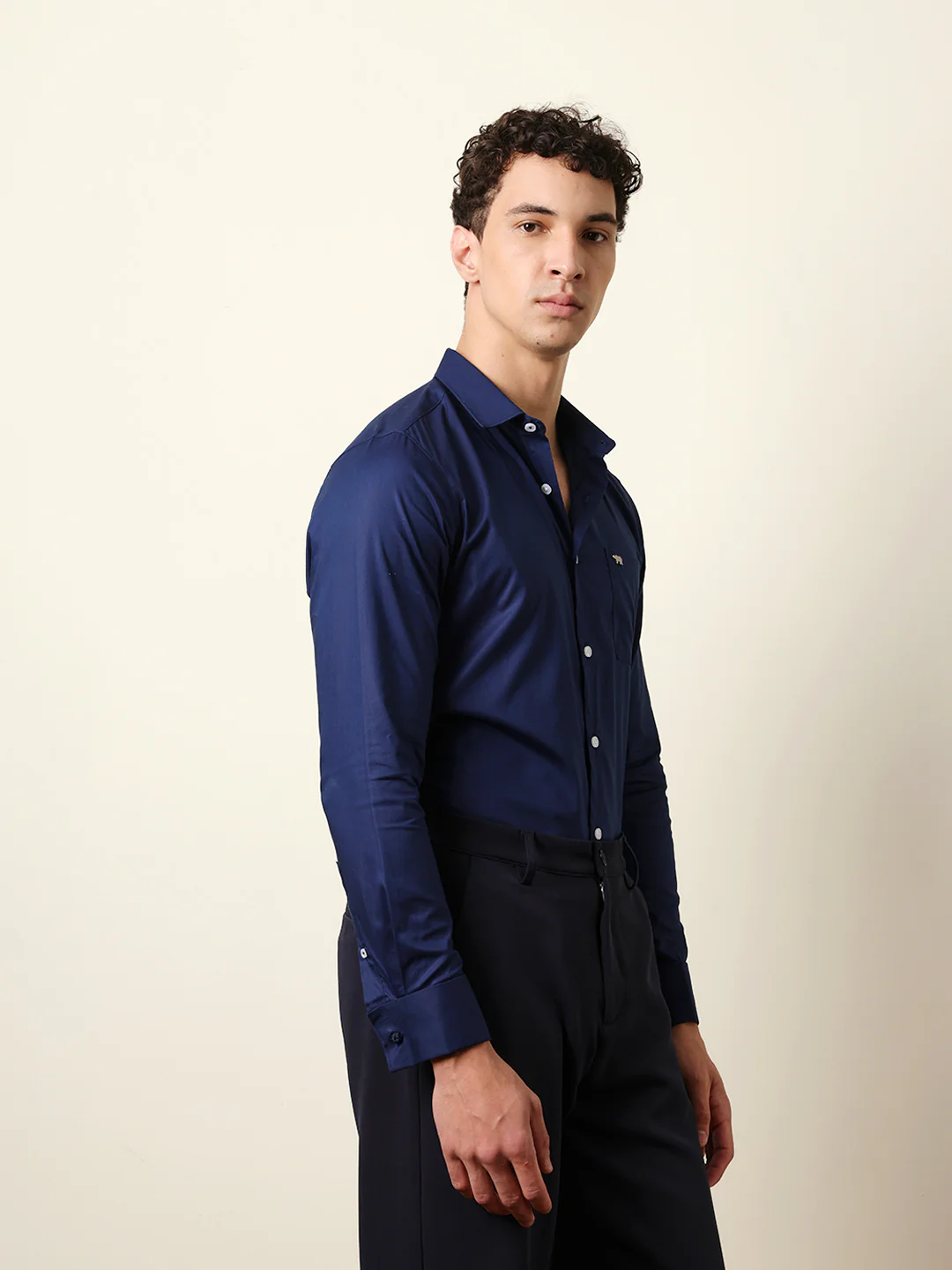 Men Solid Casual Full-Sleeve Shirt - Image 5