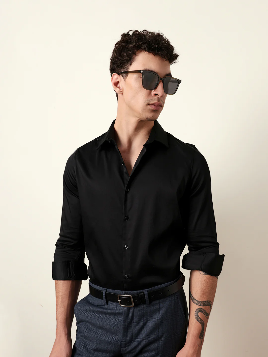 Men Solid Casual Full-Sleeve Shirt - Image 2