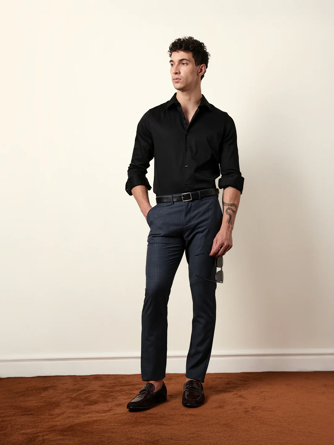 Men Solid Casual Full-Sleeve Shirt - Image 3