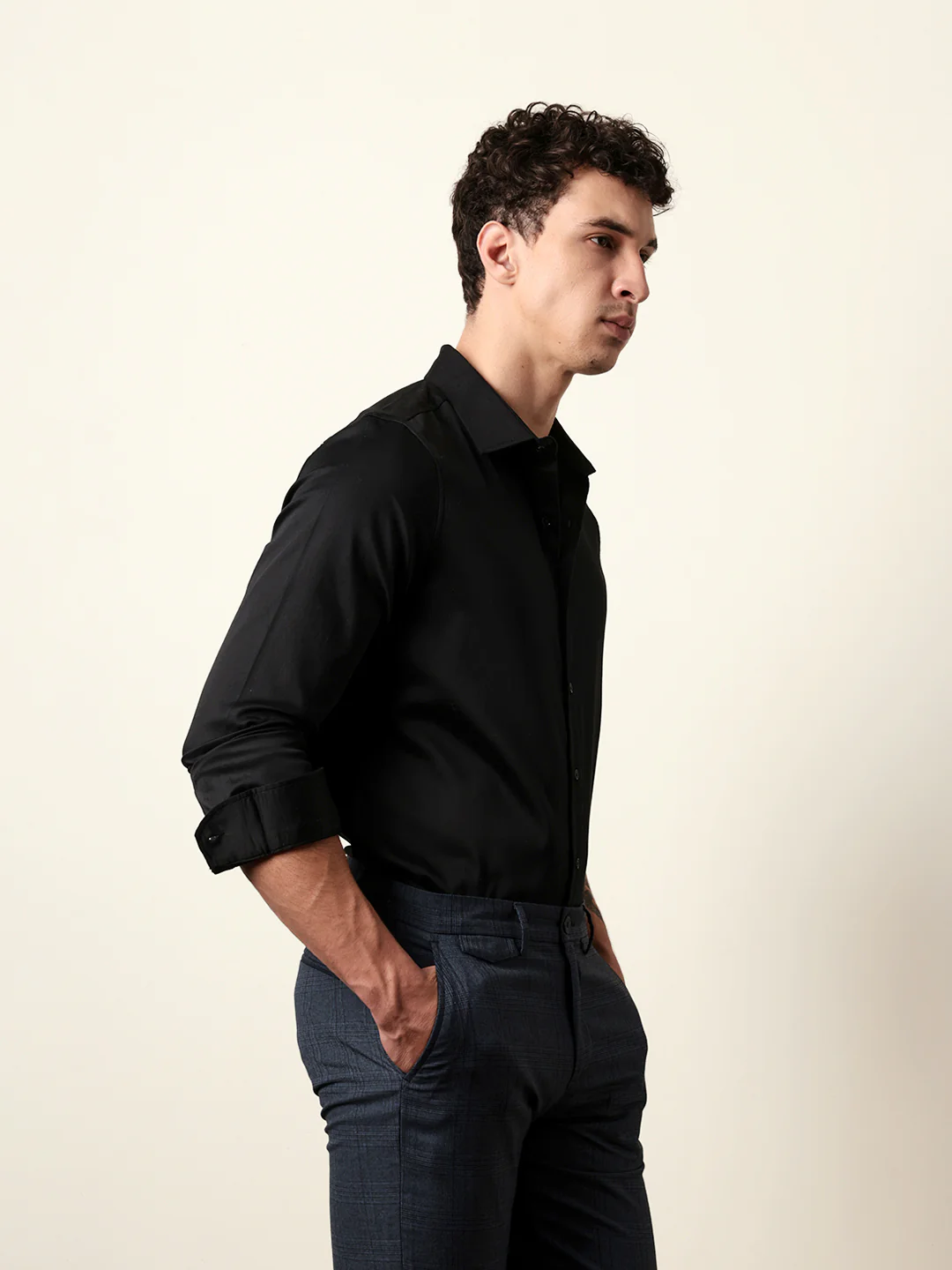 Men Solid Casual Full-Sleeve Shirt - Image 5