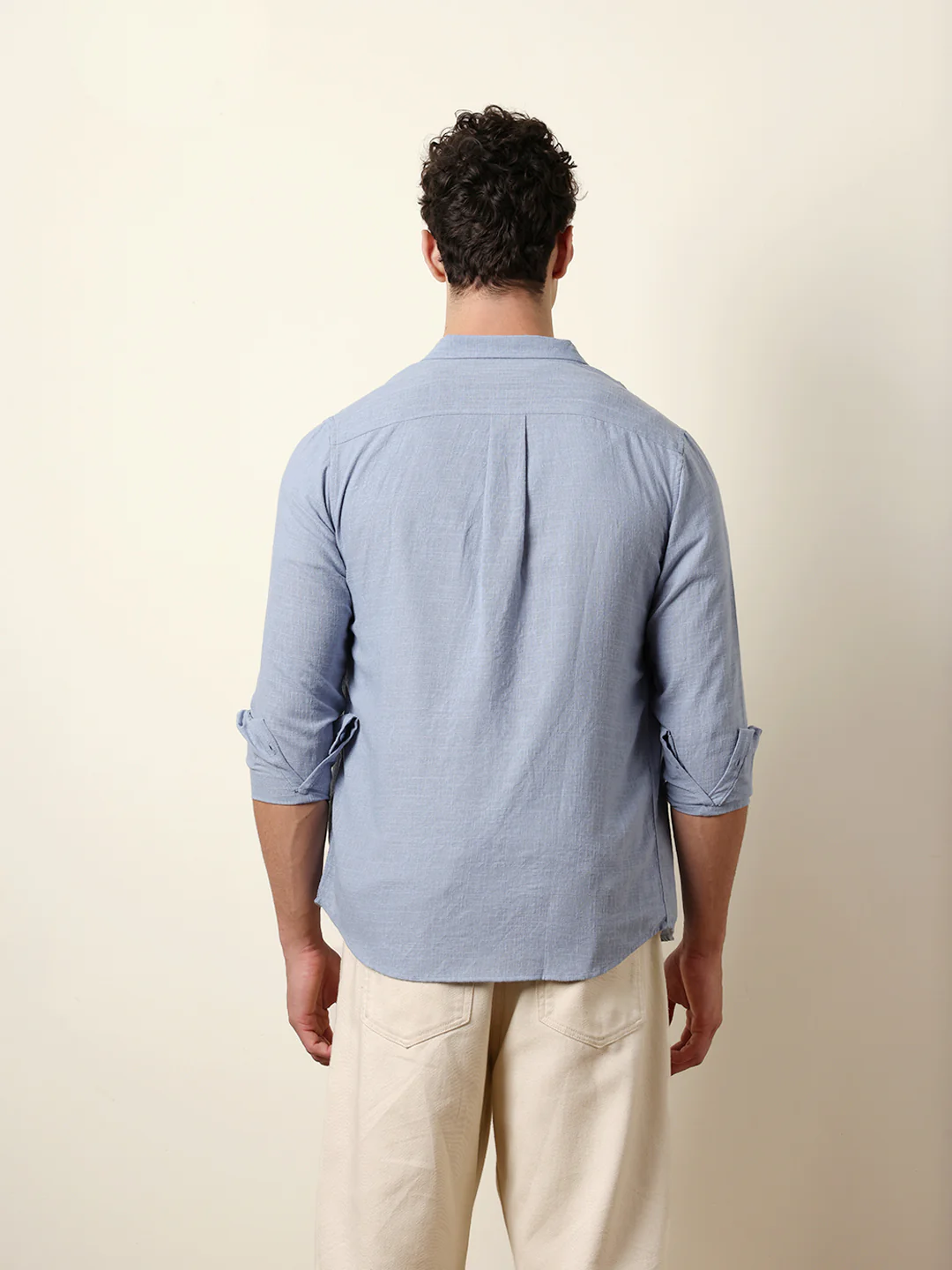 Men Solid Casual Full-Sleeve Shirt - Image 7