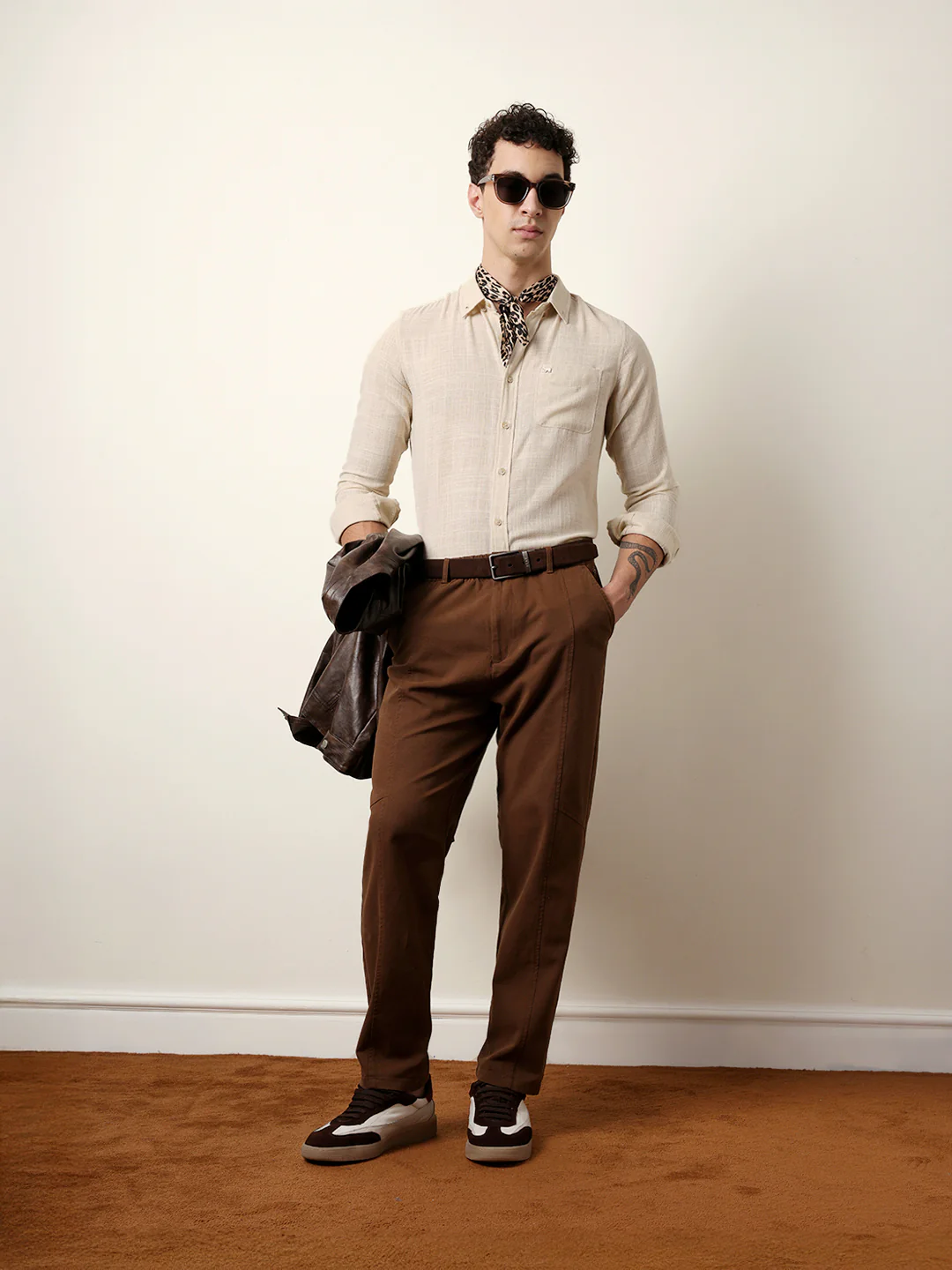 Men Solid Casual Full-Sleeve Shirt - Image 2