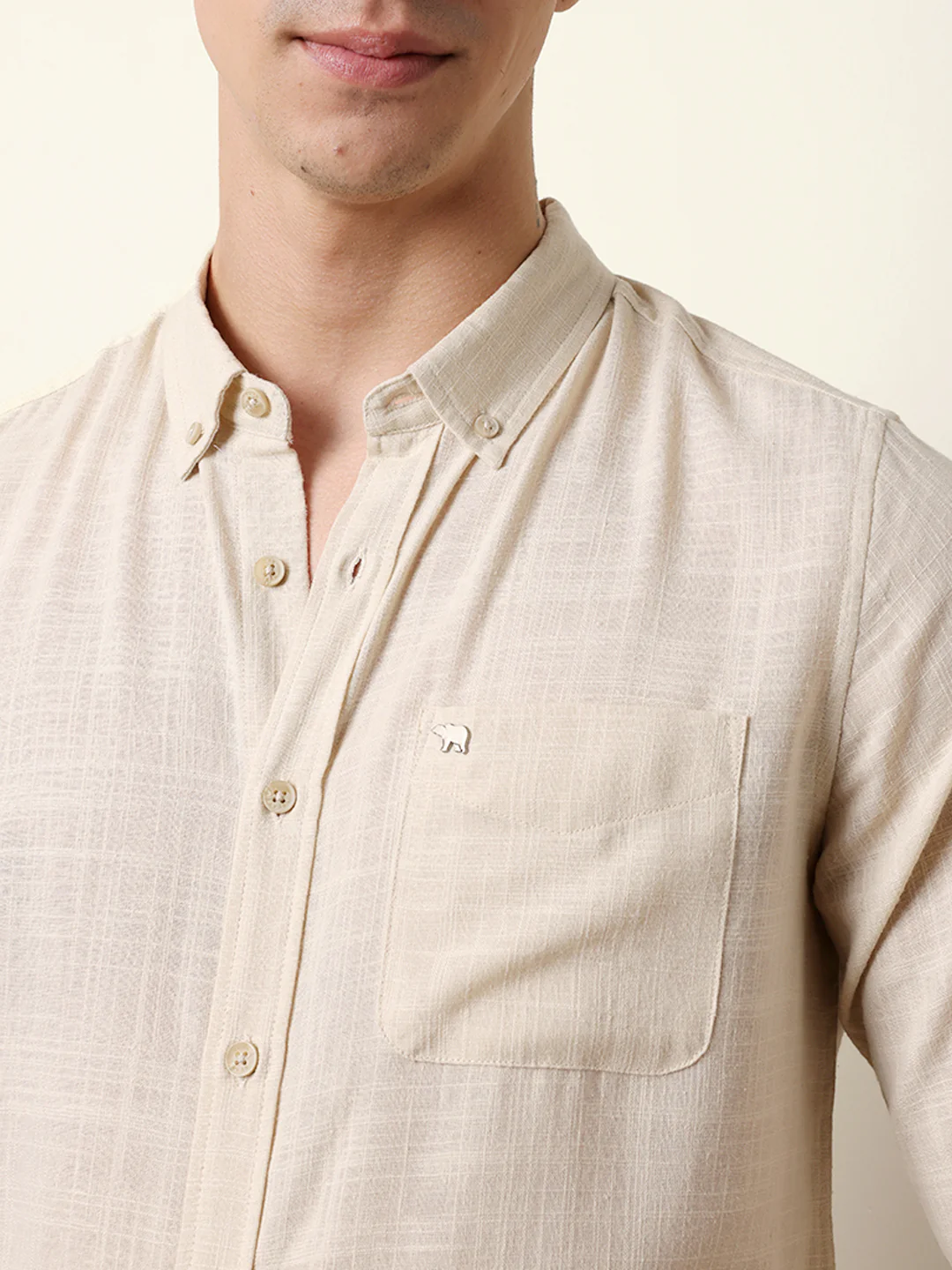Men Solid Casual Full-Sleeve Shirt - Image 6