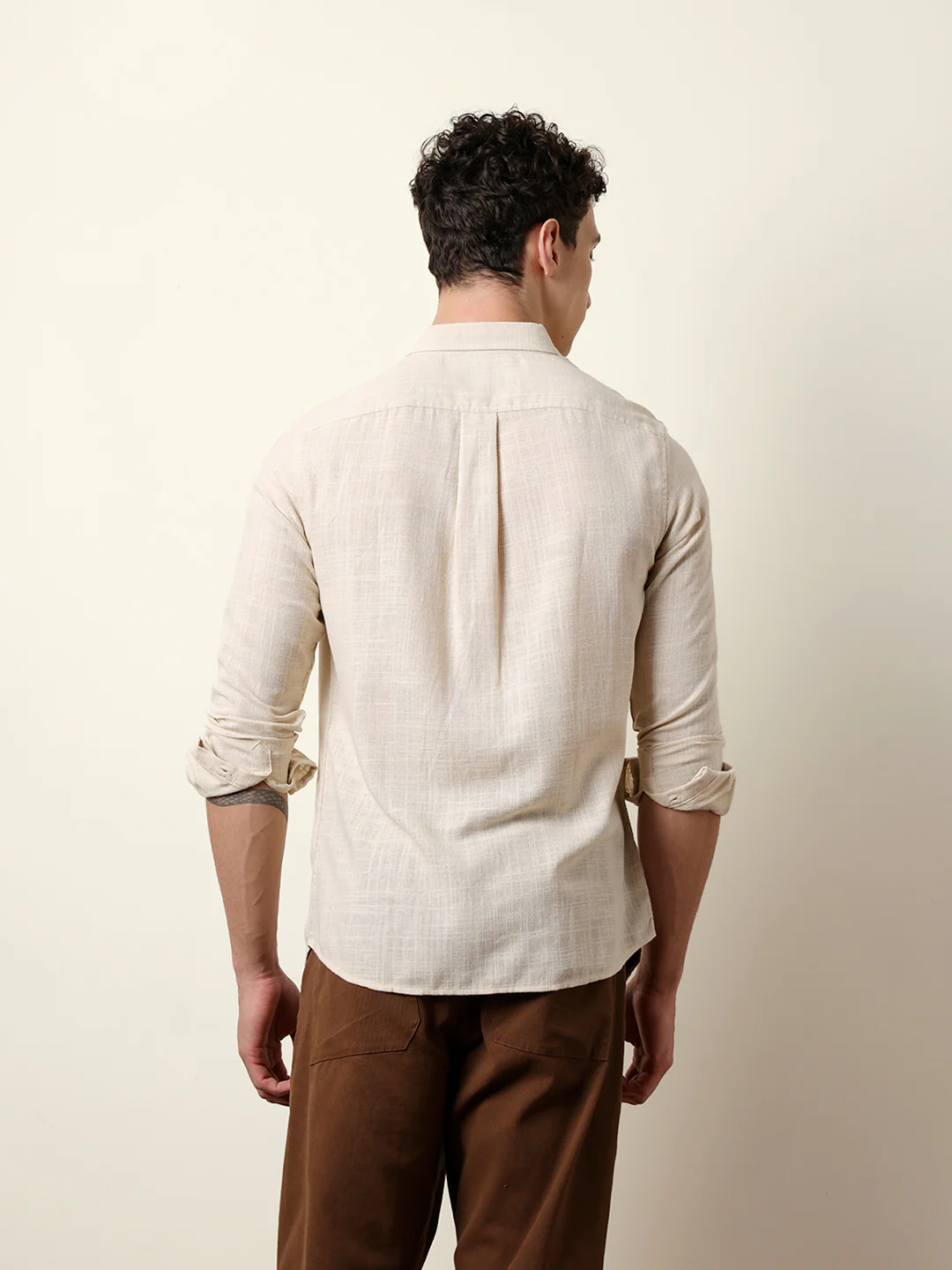 Men Solid Casual Full-Sleeve Shirt - Image 7