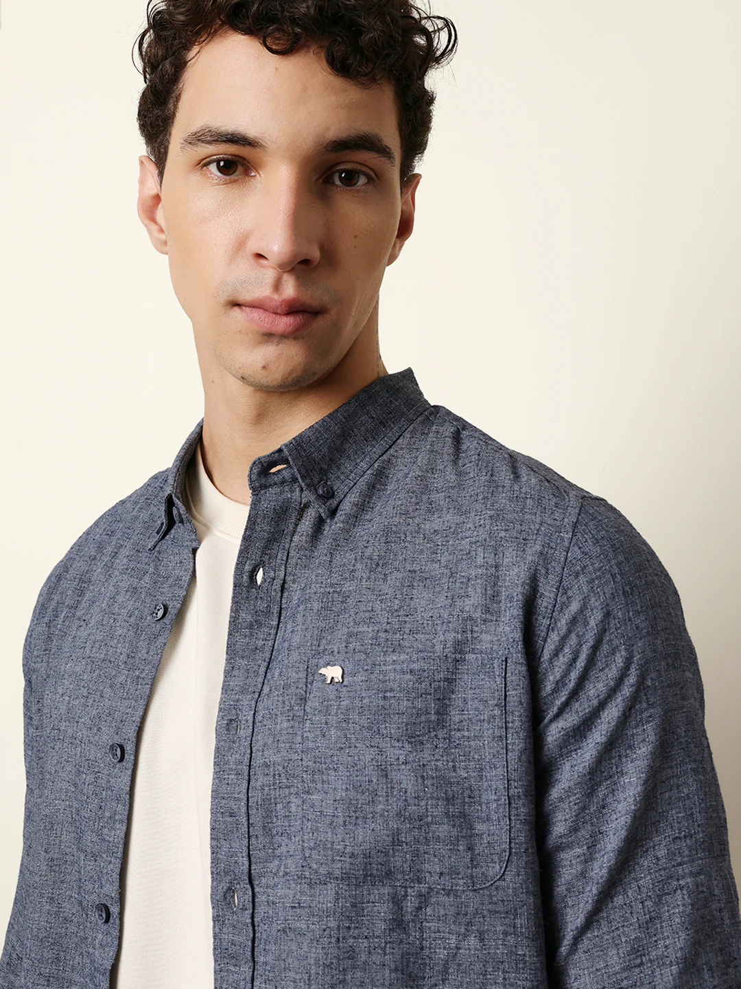 Men Solid Casual Full-Sleeve Shirt - Image 6