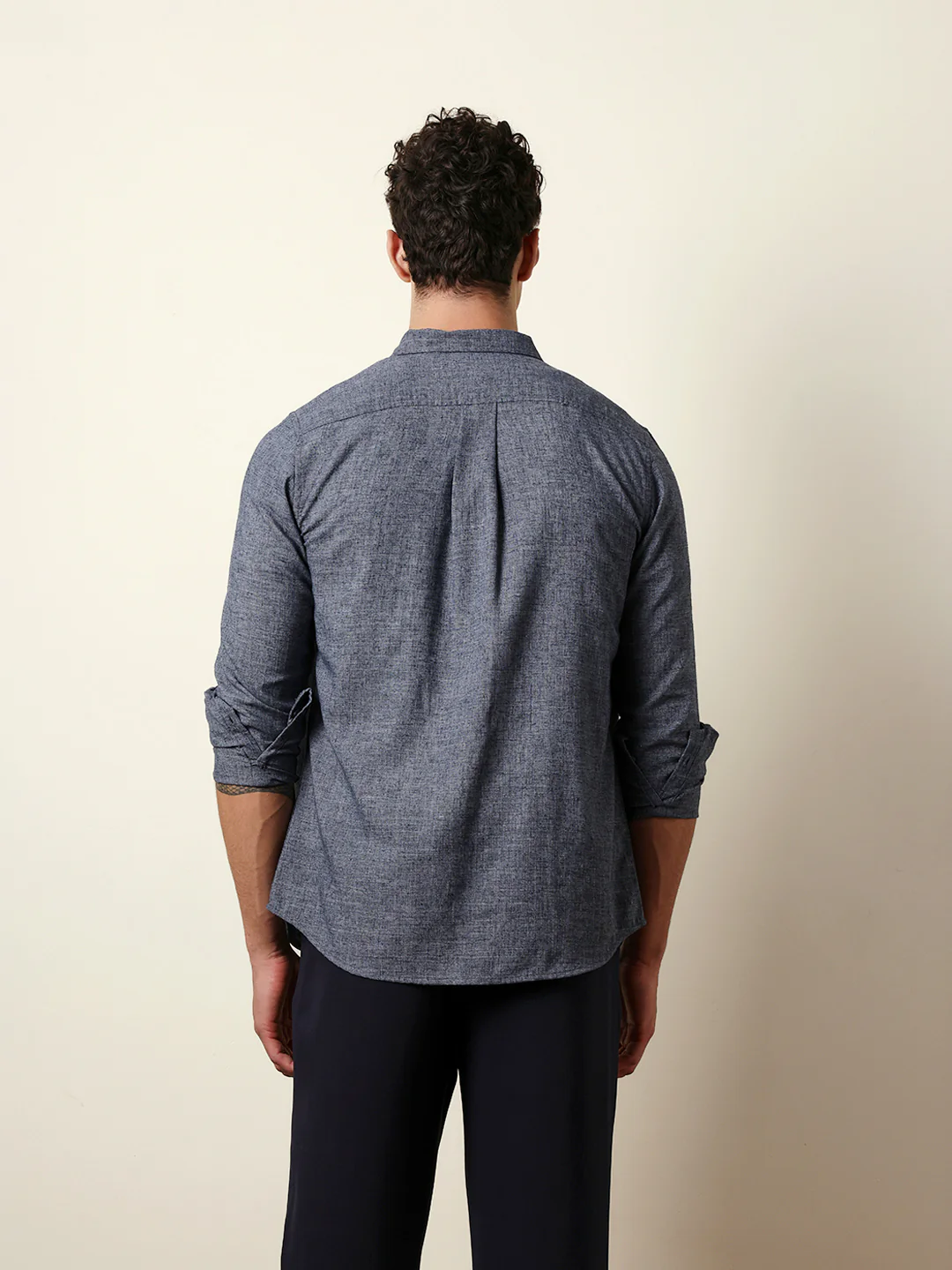 Men Solid Casual Full-Sleeve Shirt - Image 7