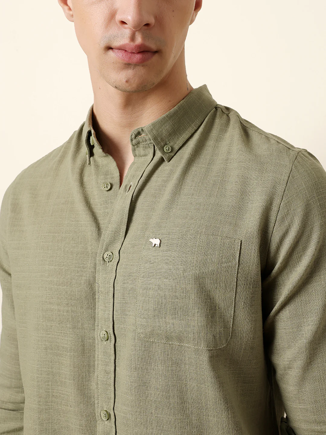 Men Solid Casual Full-Sleeve Shirt - Image 6