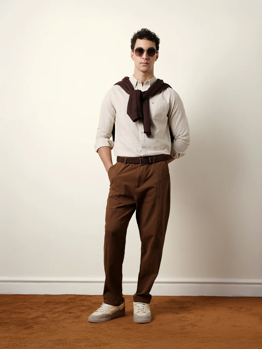 Men Solid Casual Full-Sleeve Shirt - Image 3