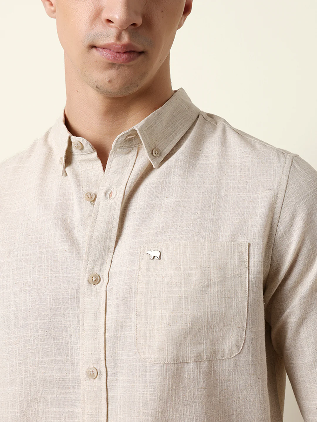 Men Solid Casual Full-Sleeve Shirt - Image 6