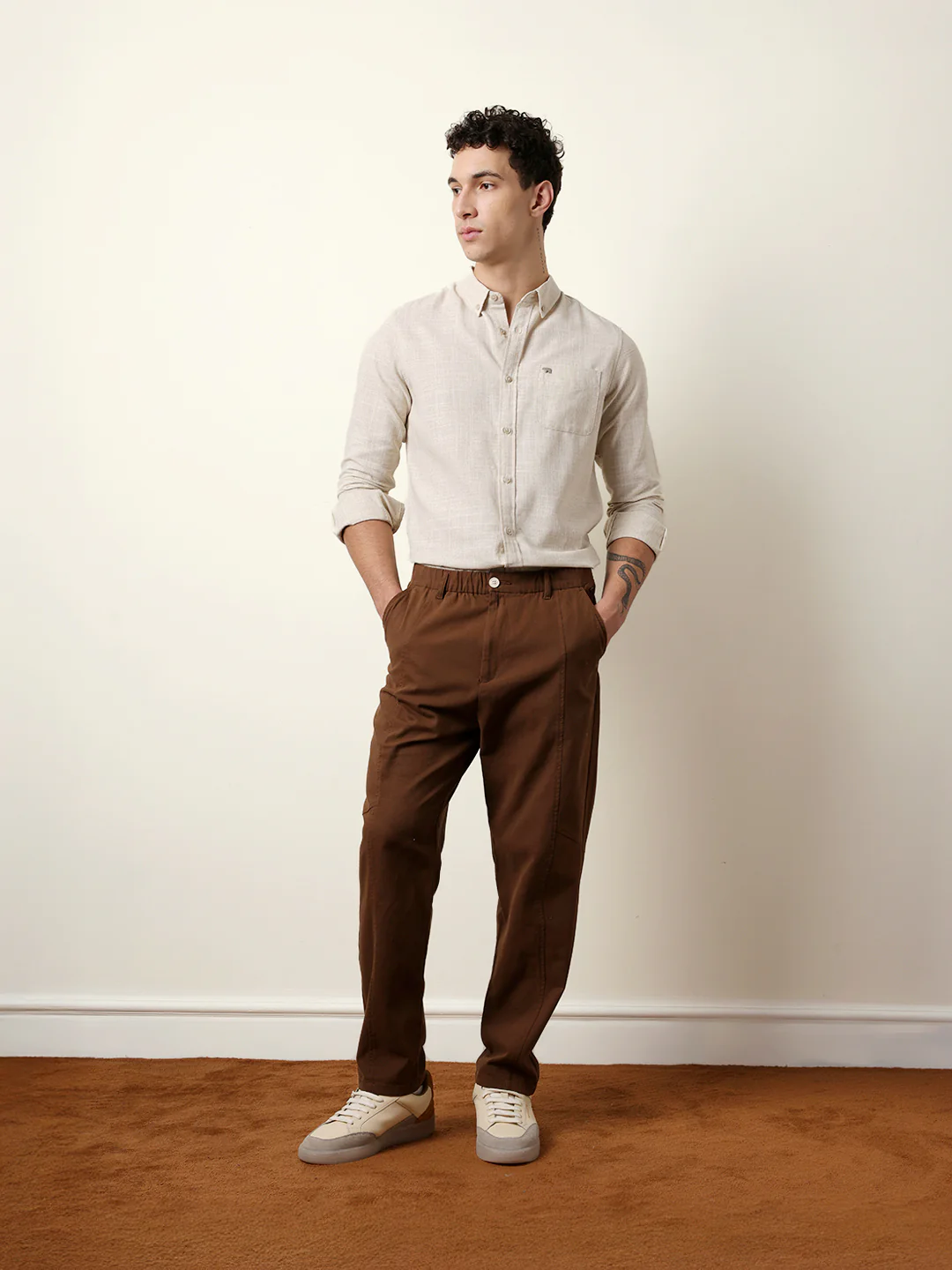 Men Solid Casual Full-Sleeve Shirt - Image 8