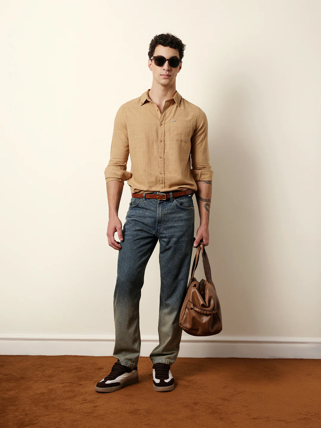 Men Solid Casual Full-Sleeve Shirt - Image 2