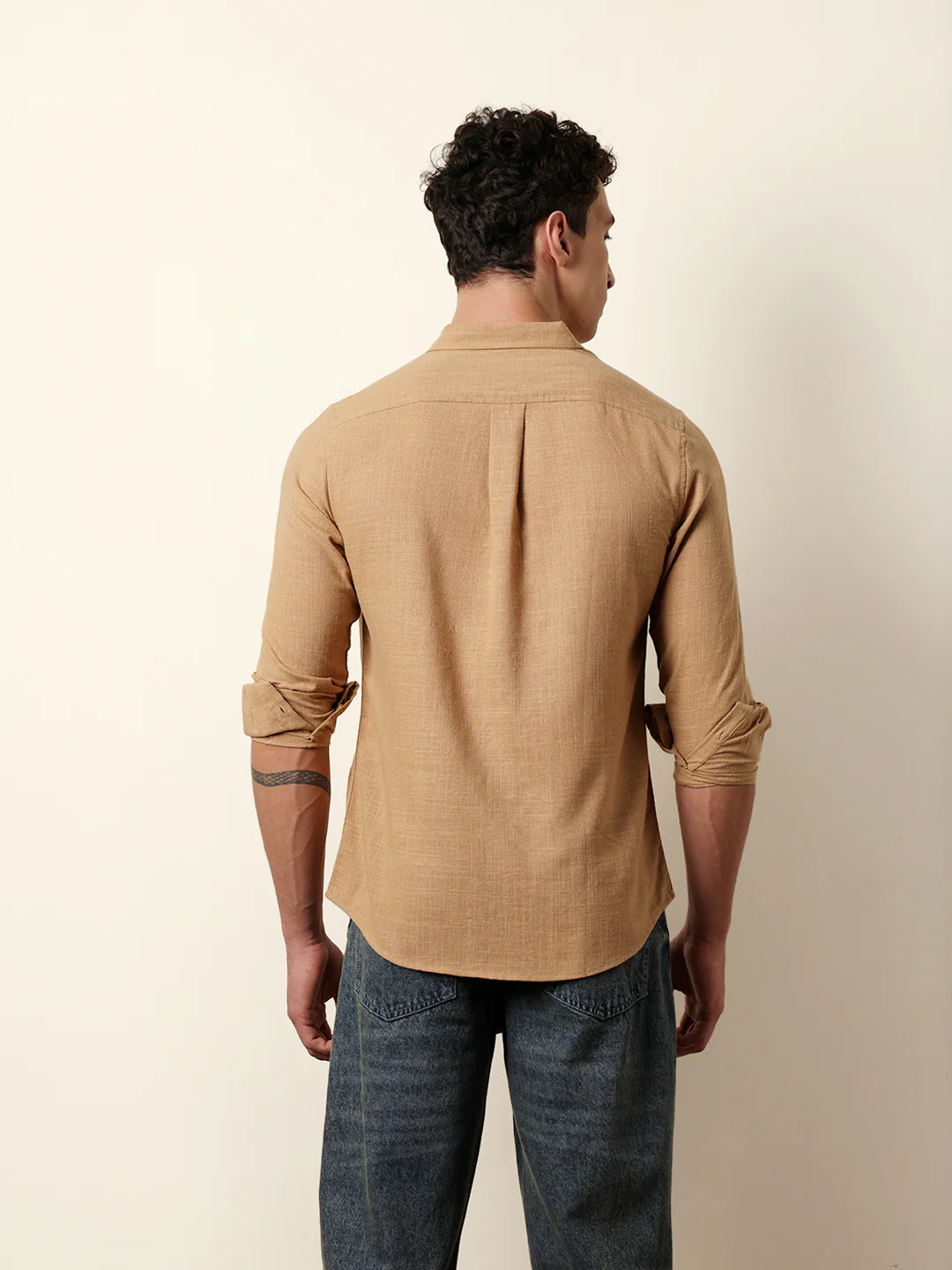 Men Solid Casual Full-Sleeve Shirt - Image 7