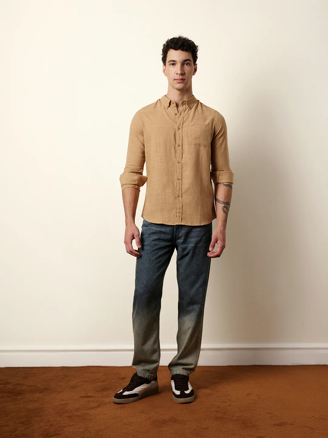 Men Solid Casual Full-Sleeve Shirt - Image 8