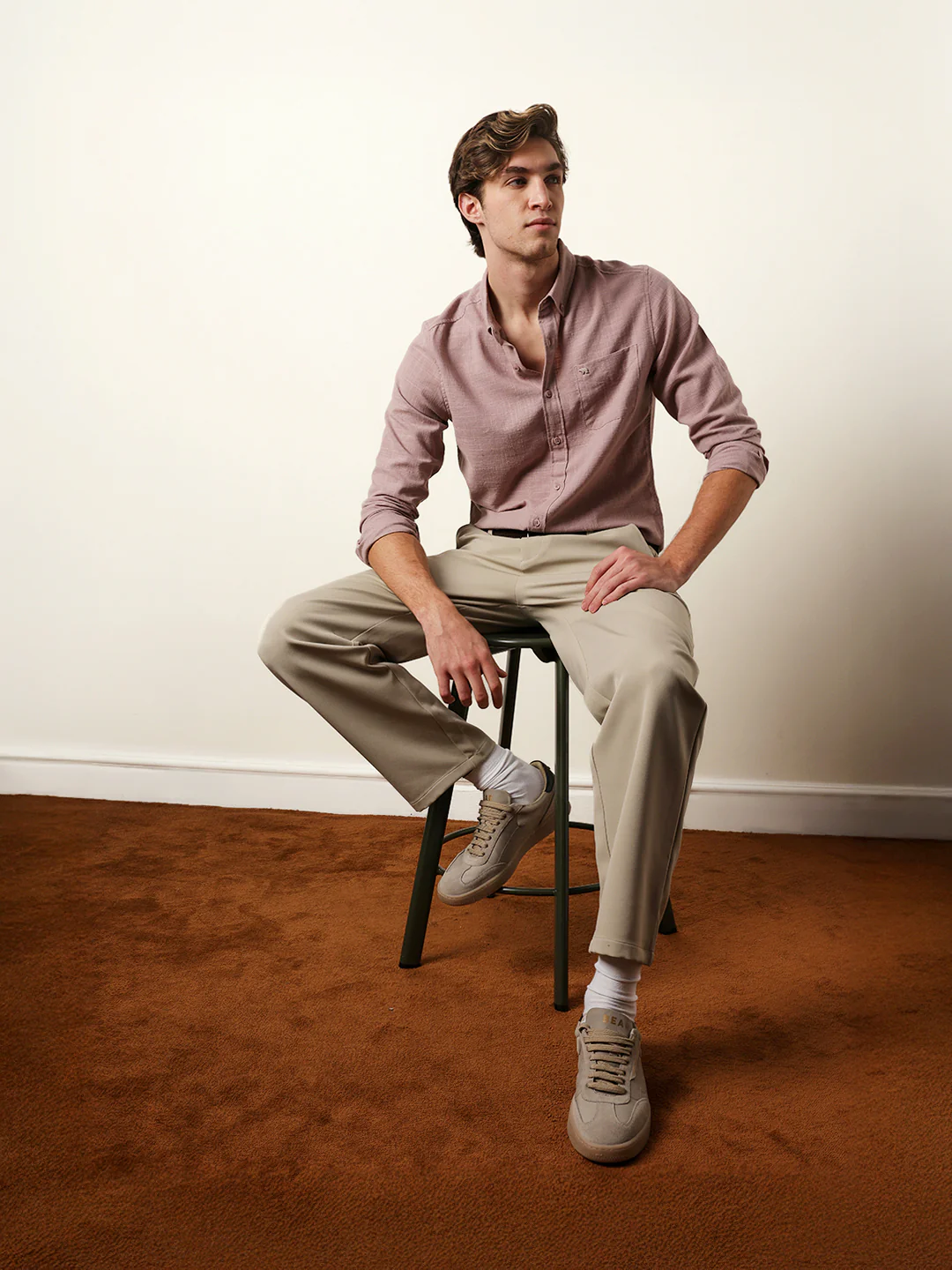 Men Solid Casual Full-Sleeve Shirt - Image 2