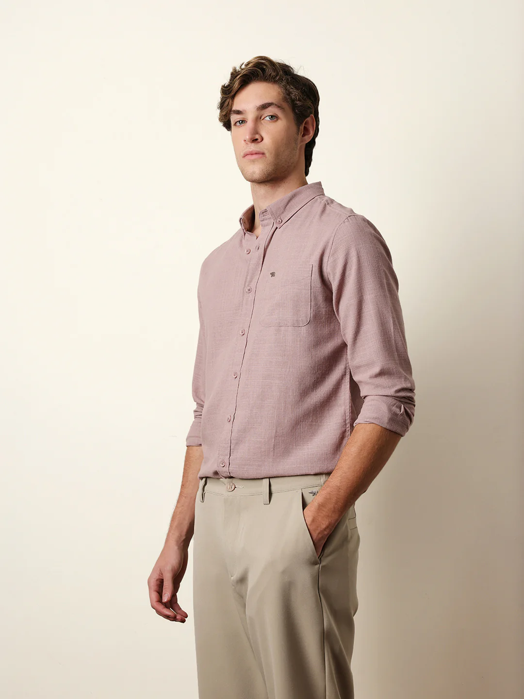 Men Solid Casual Full-Sleeve Shirt - Image 4