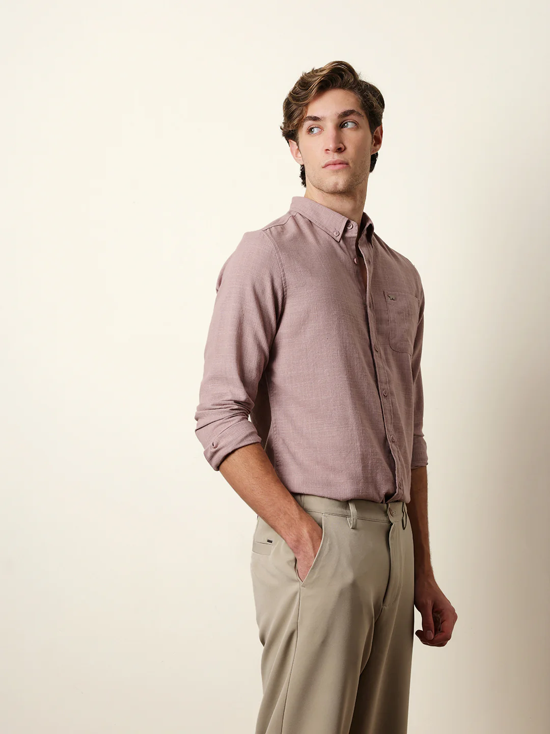 Men Solid Casual Full-Sleeve Shirt - Image 5