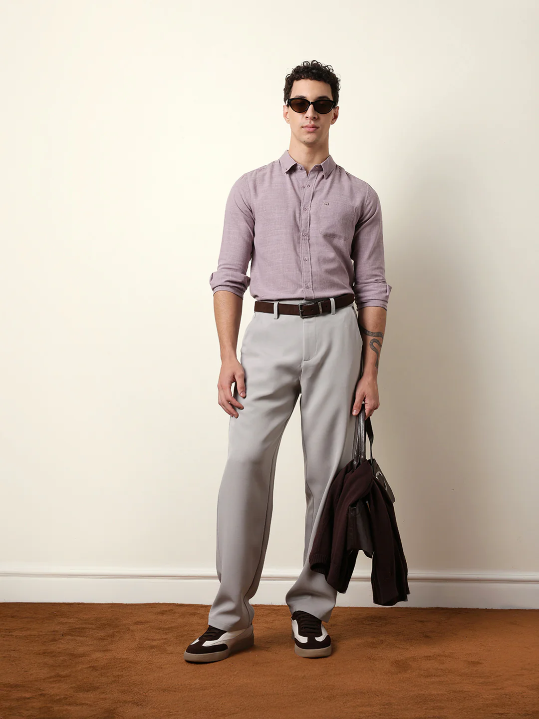 Men Solid Casual Full-Sleeve Shirt - Image 2