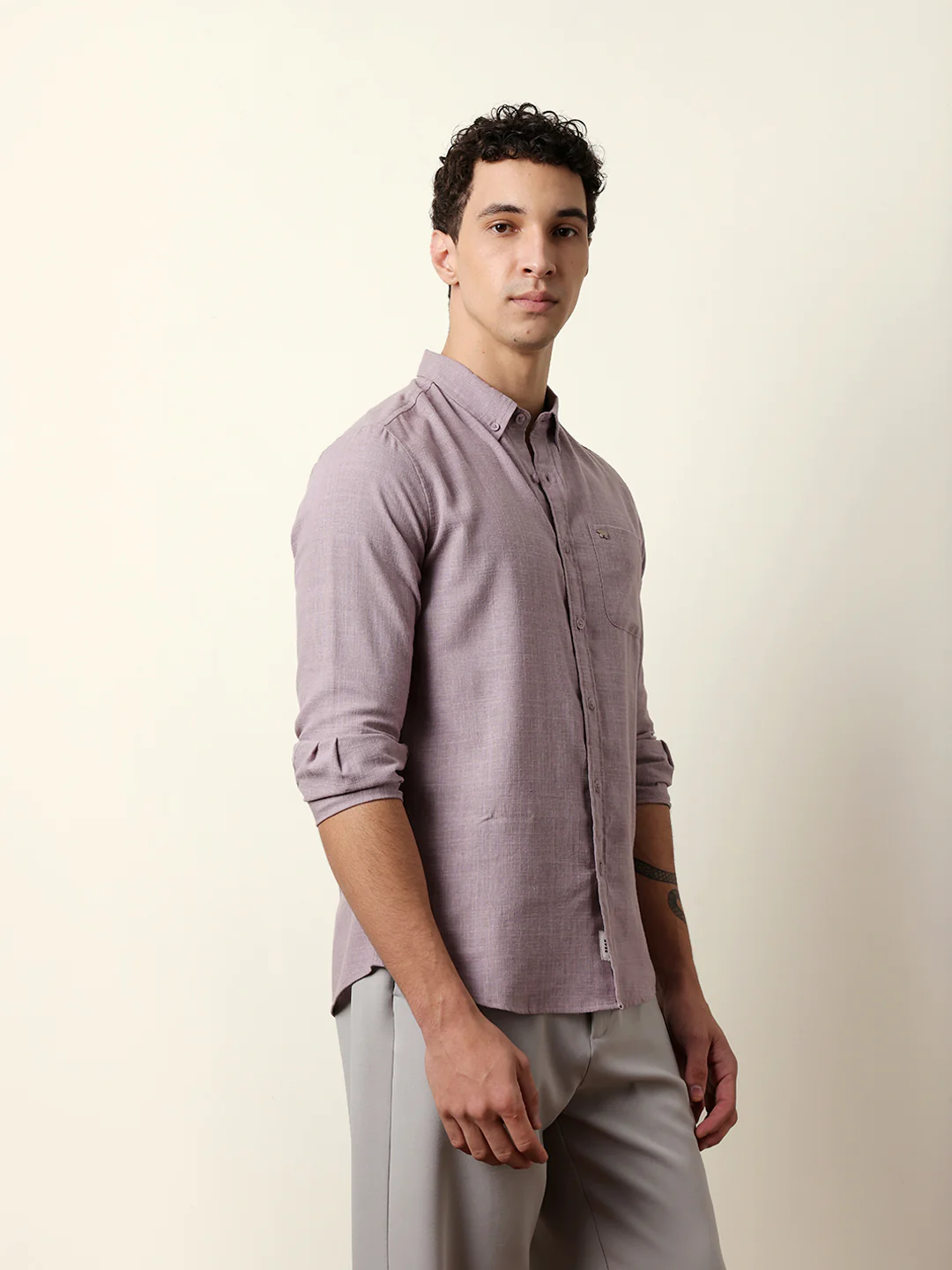 Men Solid Casual Full-Sleeve Shirt - Image 5