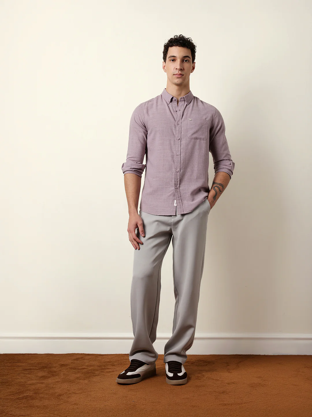 Men Solid Casual Full-Sleeve Shirt - Image 8
