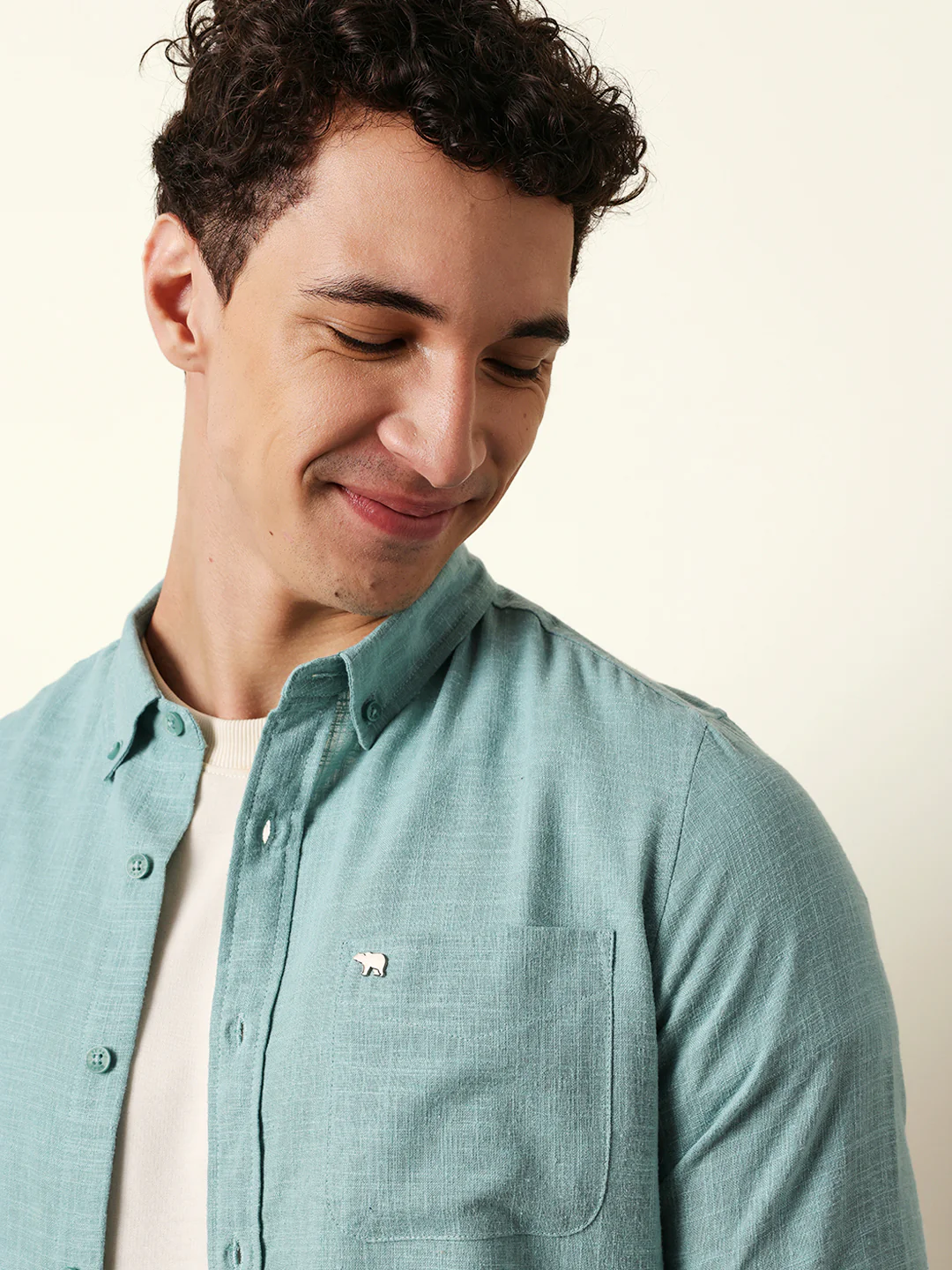 Men Solid Casual Full-Sleeve Shirt - Image 7