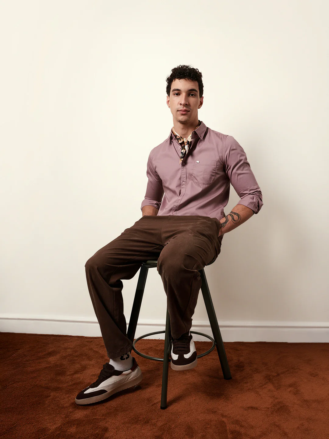 Men Solid Casual Full-Sleeve Shirt - Image 2
