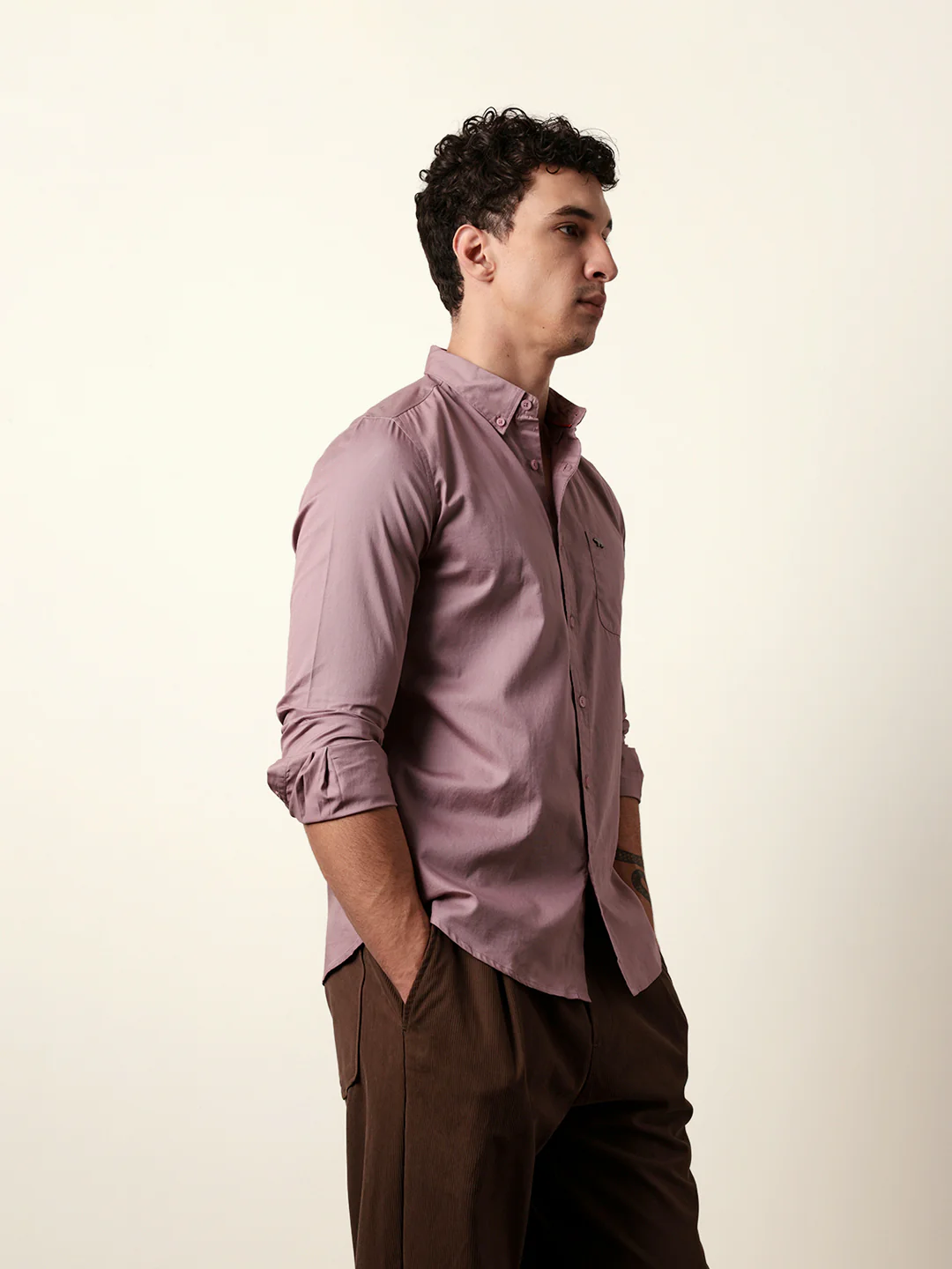 Men Solid Casual Full-Sleeve Shirt - Image 5