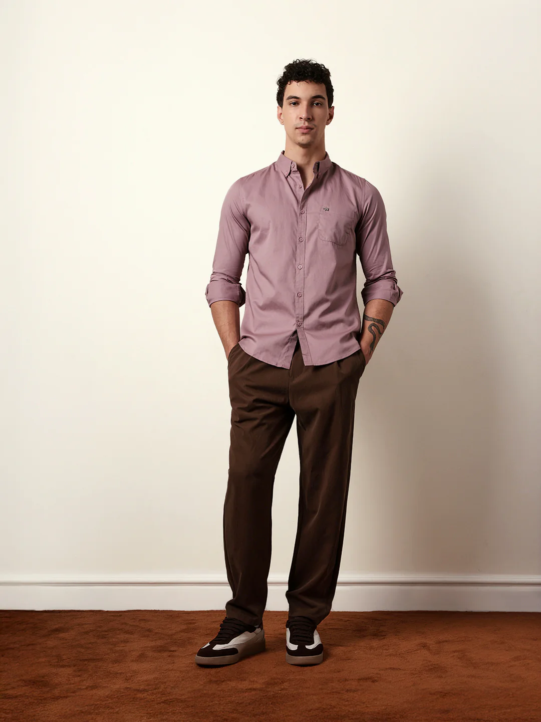 Men Solid Casual Full-Sleeve Shirt - Image 8