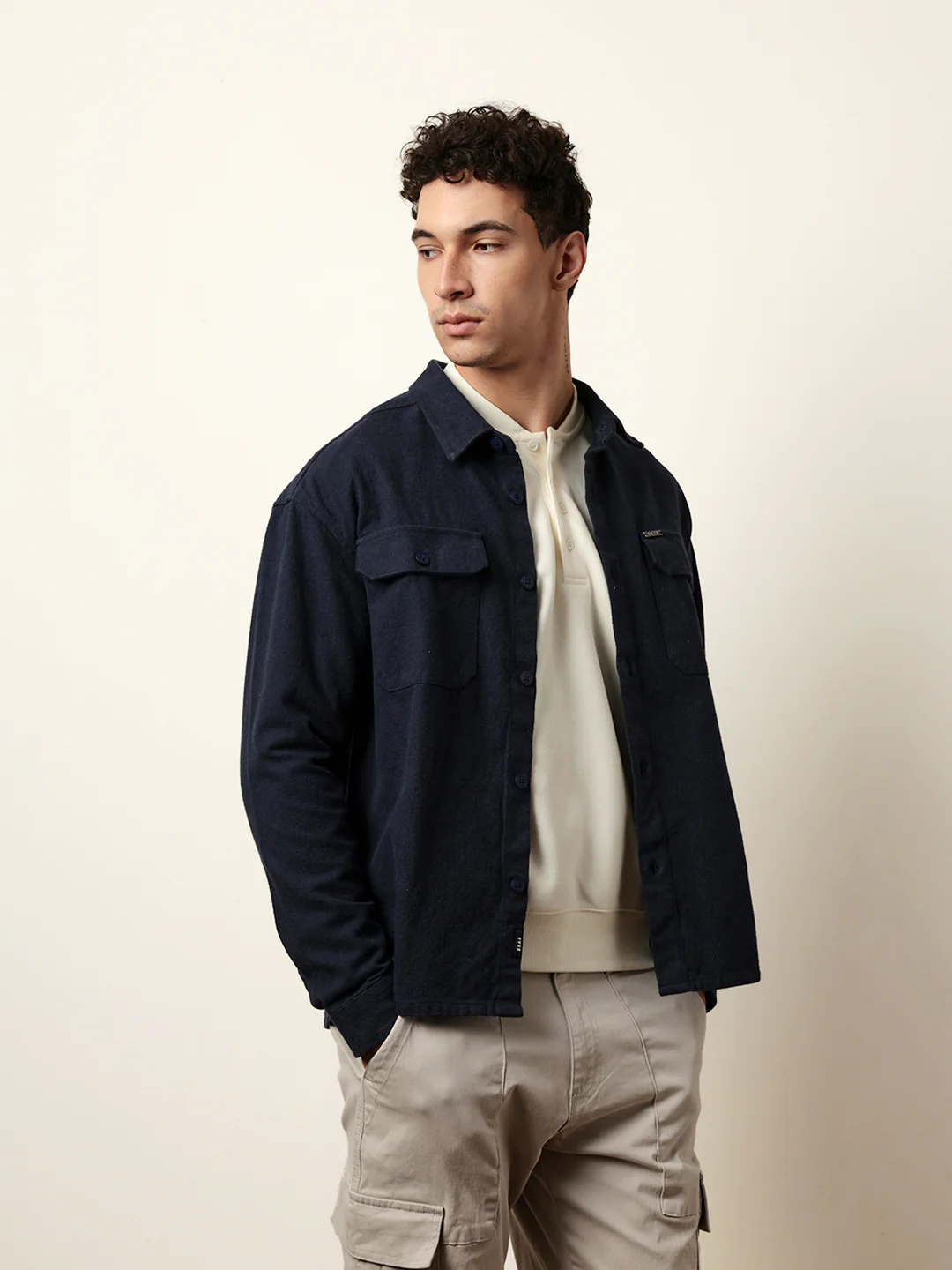 Men Solid Casual Full-Sleeve Shirt - Image 5