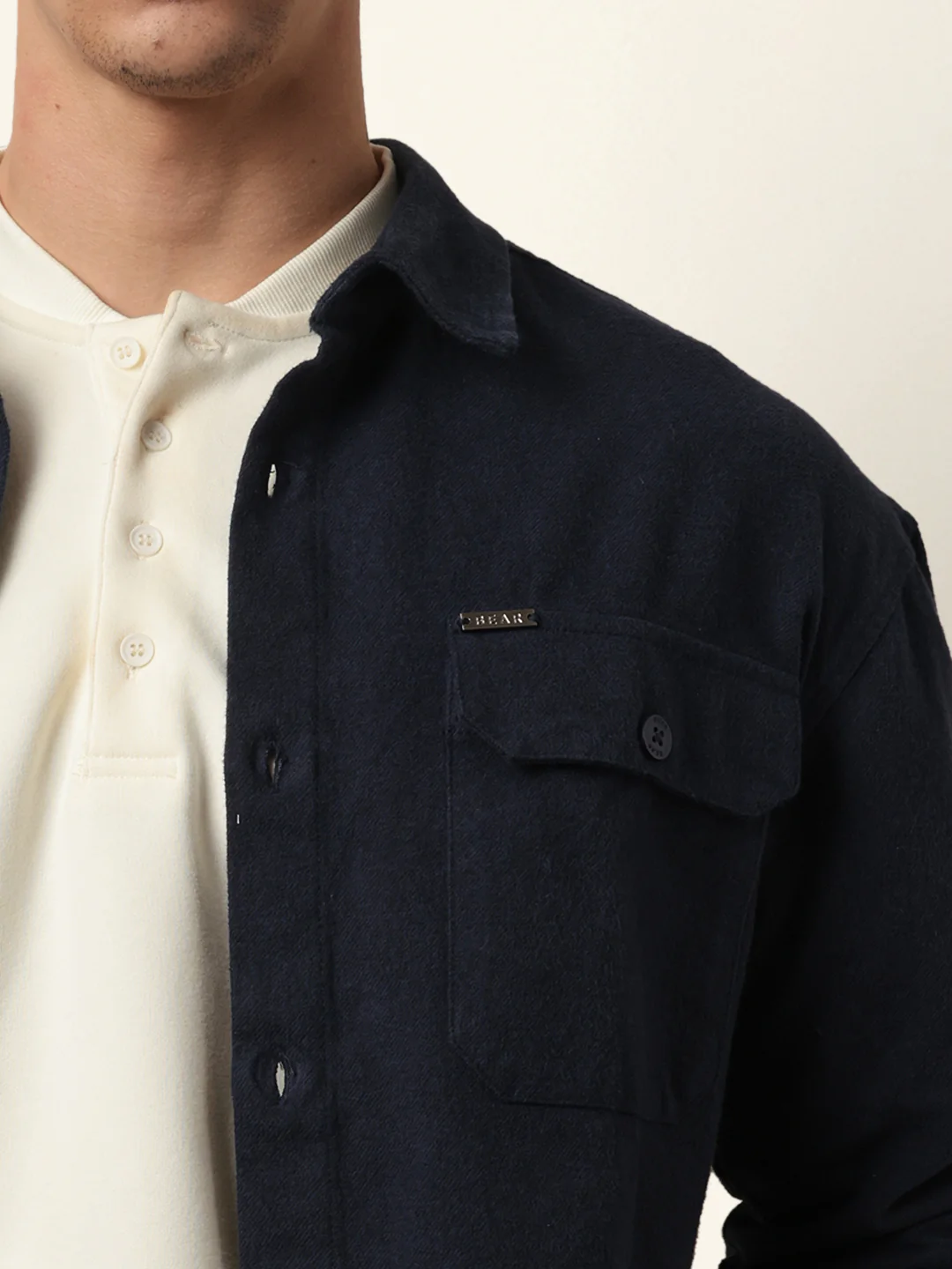 Men Solid Casual Full-Sleeve Shirt - Image 6