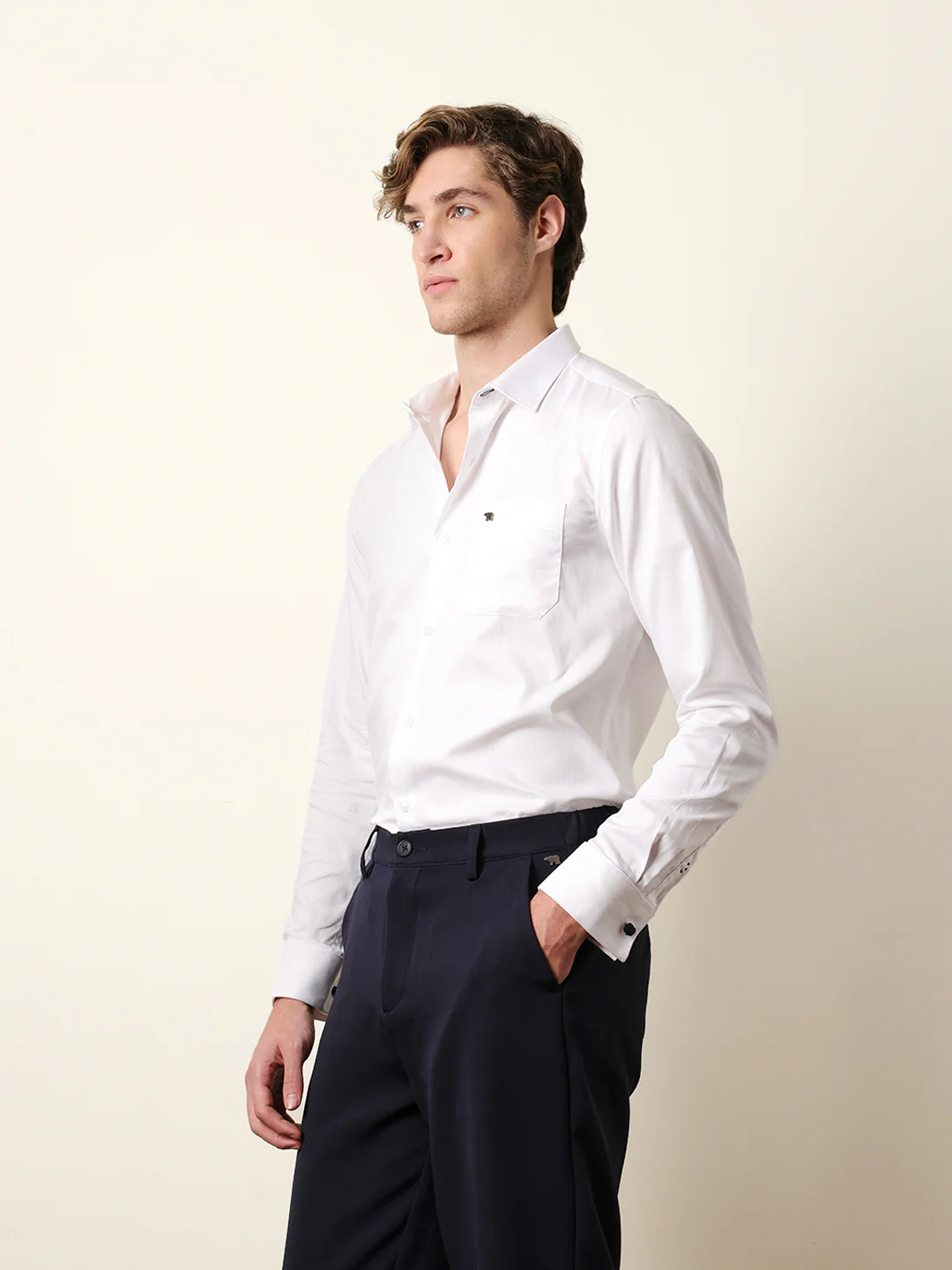 Men Solid Casual Full-Sleeve Shirt - Image 4