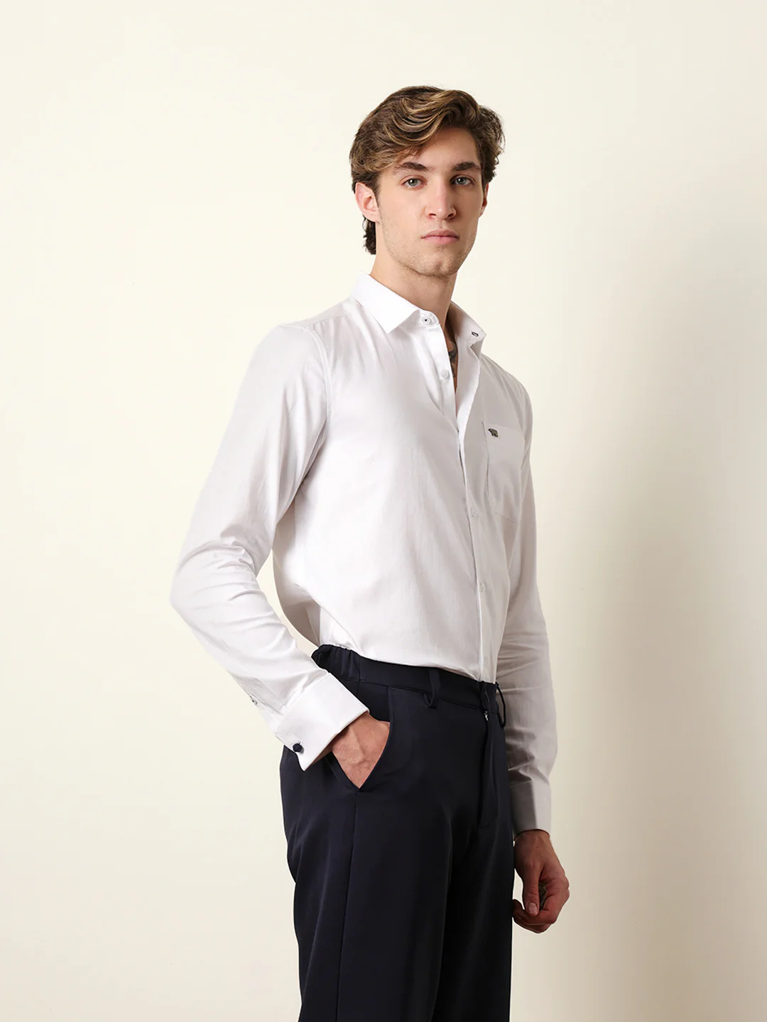 Men Solid Casual Full-Sleeve Shirt - Image 5